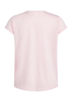 Girls 7-16 Short Sleeve Essential Polyester Mélange T-Shirt