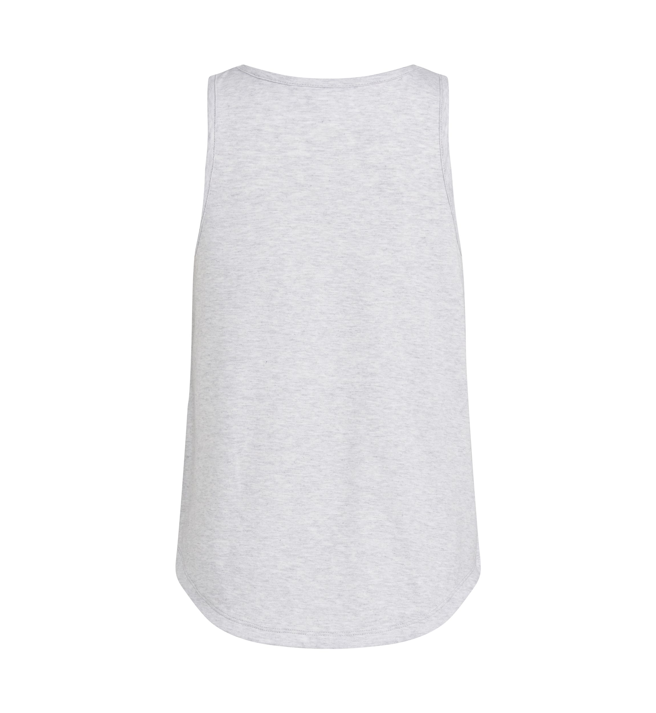 Girls 7-16 Sleeveless Curved Hem Heather Tank Top