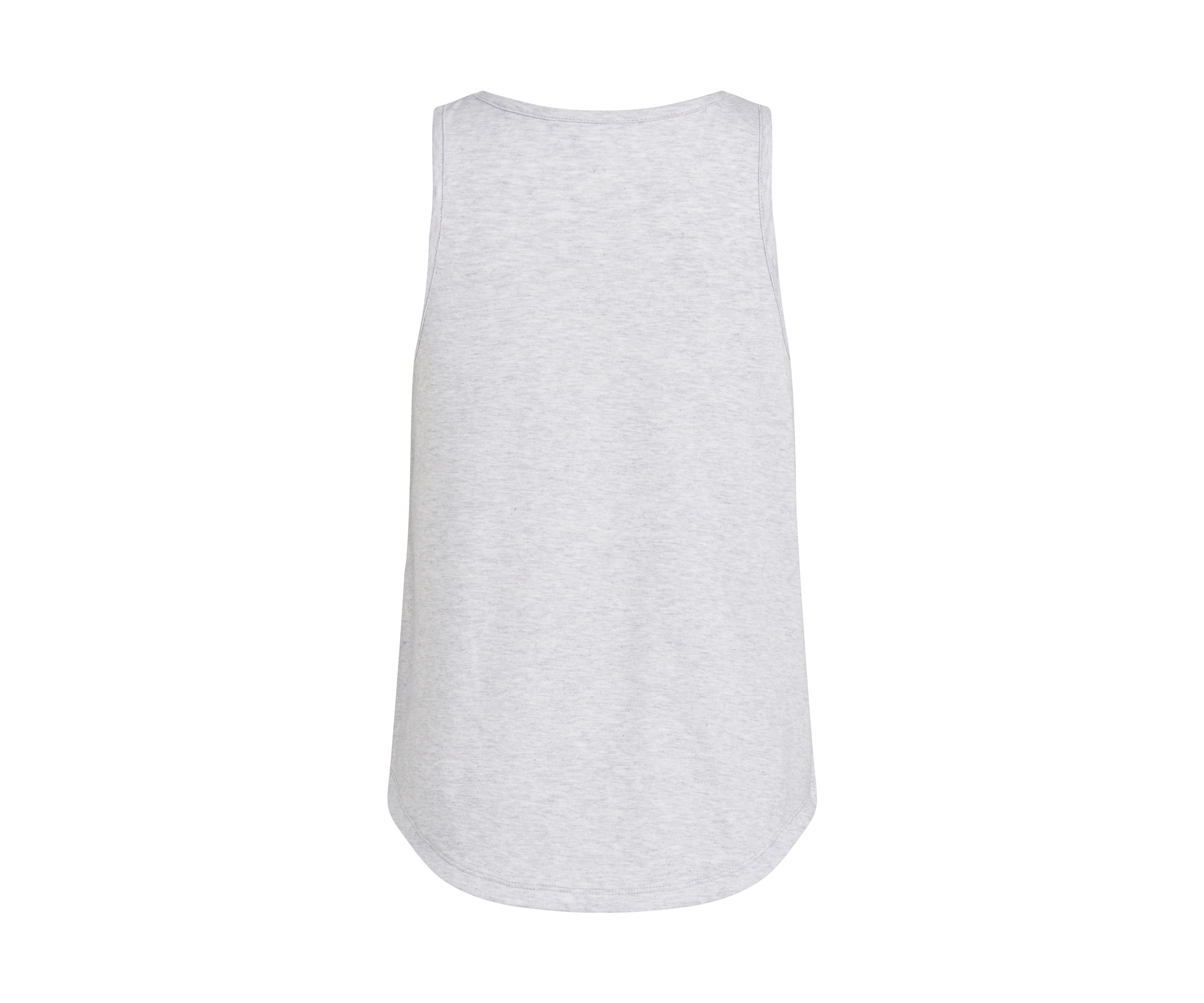 Girls 7-16 Sleeveless Curved Hem Heather Tank Top