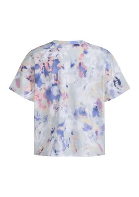 Girls 7-16 Short Sleeve Printed Loose Box T-Shirt