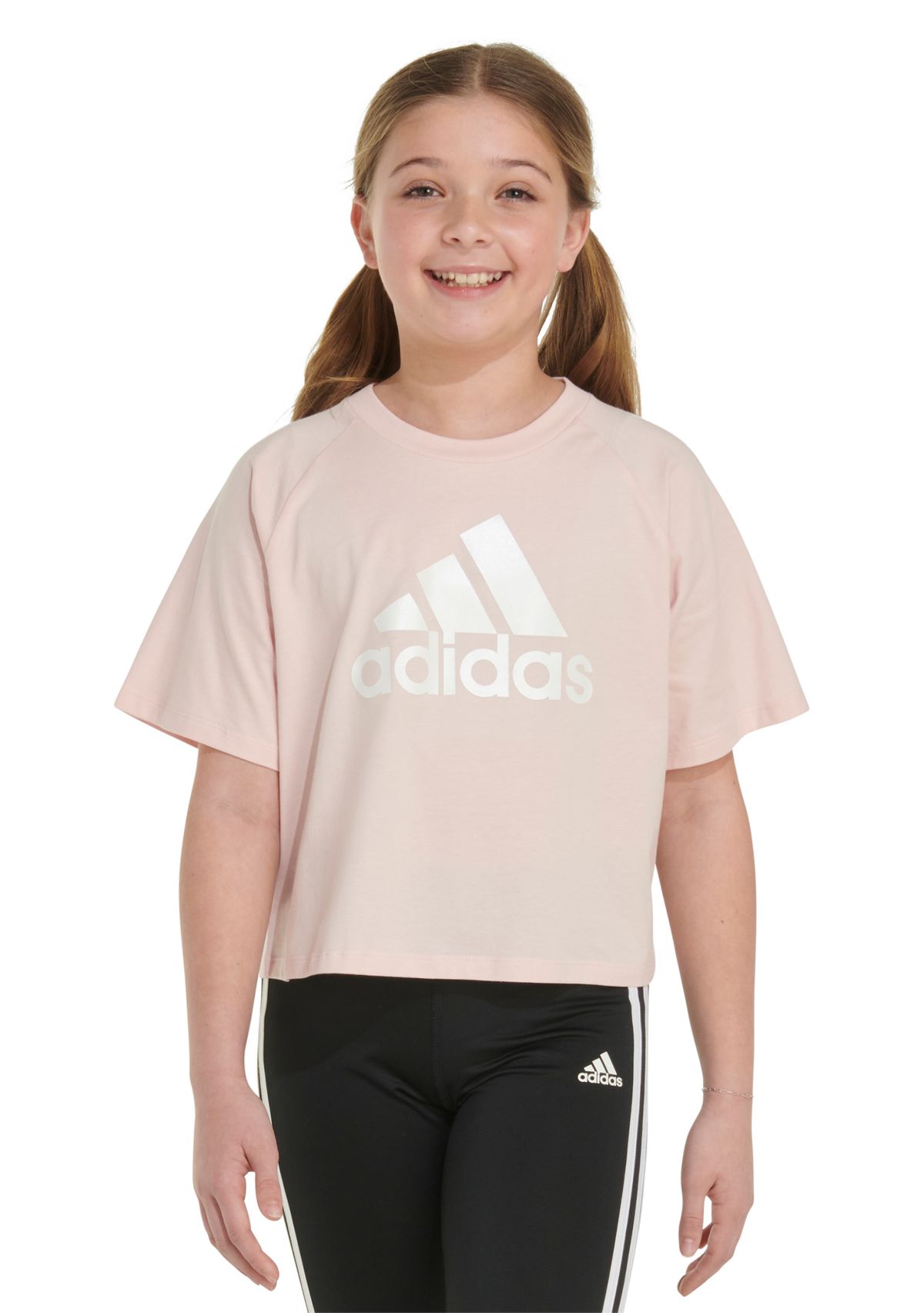 Girls 7-16 Waist Length Raglan T-Shirt