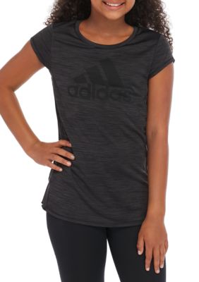 adidas Girls 7-16 Melange Ruffle Hem Top | belk