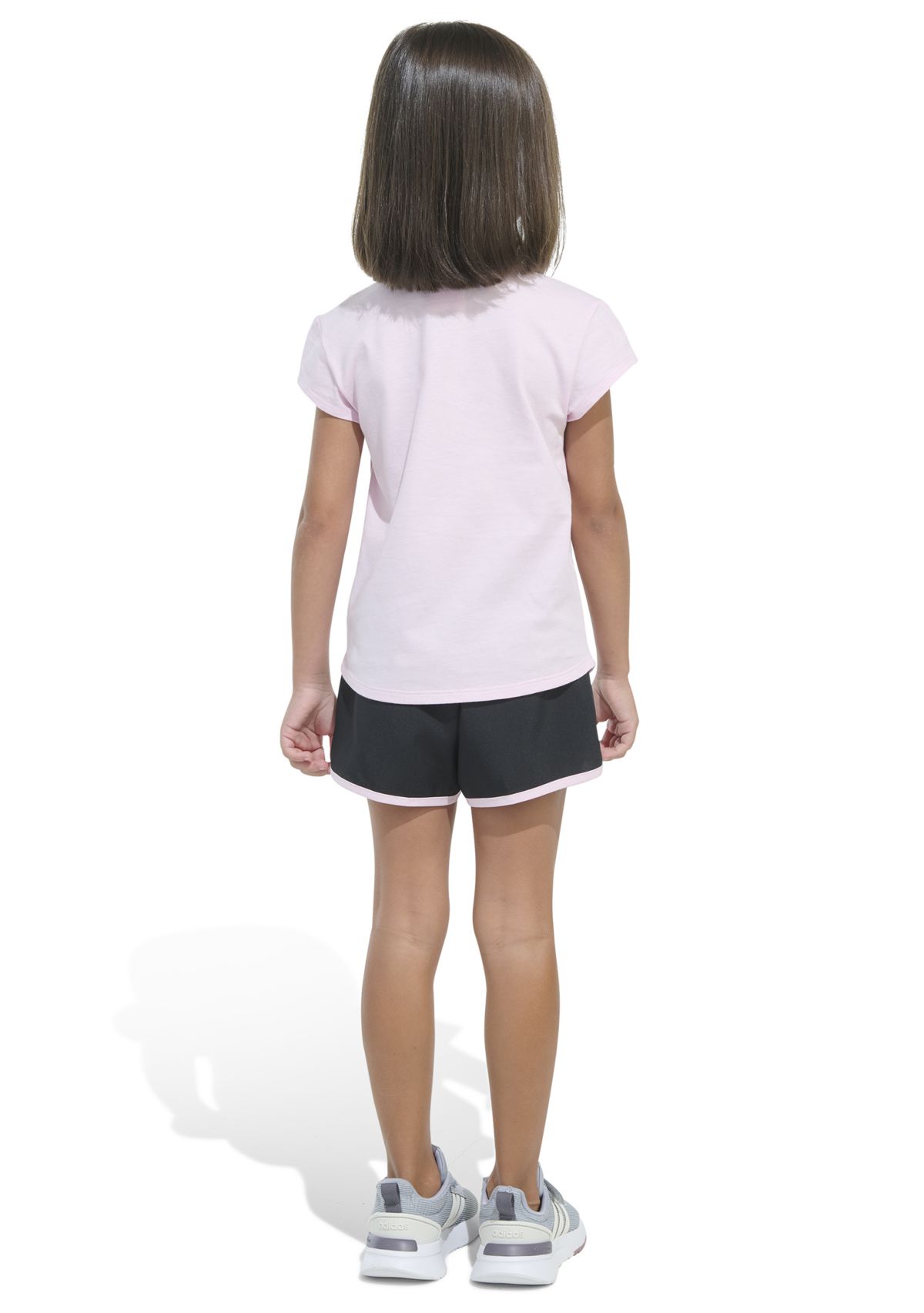 Girls 4-6x 2 Piece Cap Sleeve T-Shirt & Woven Shorts Set