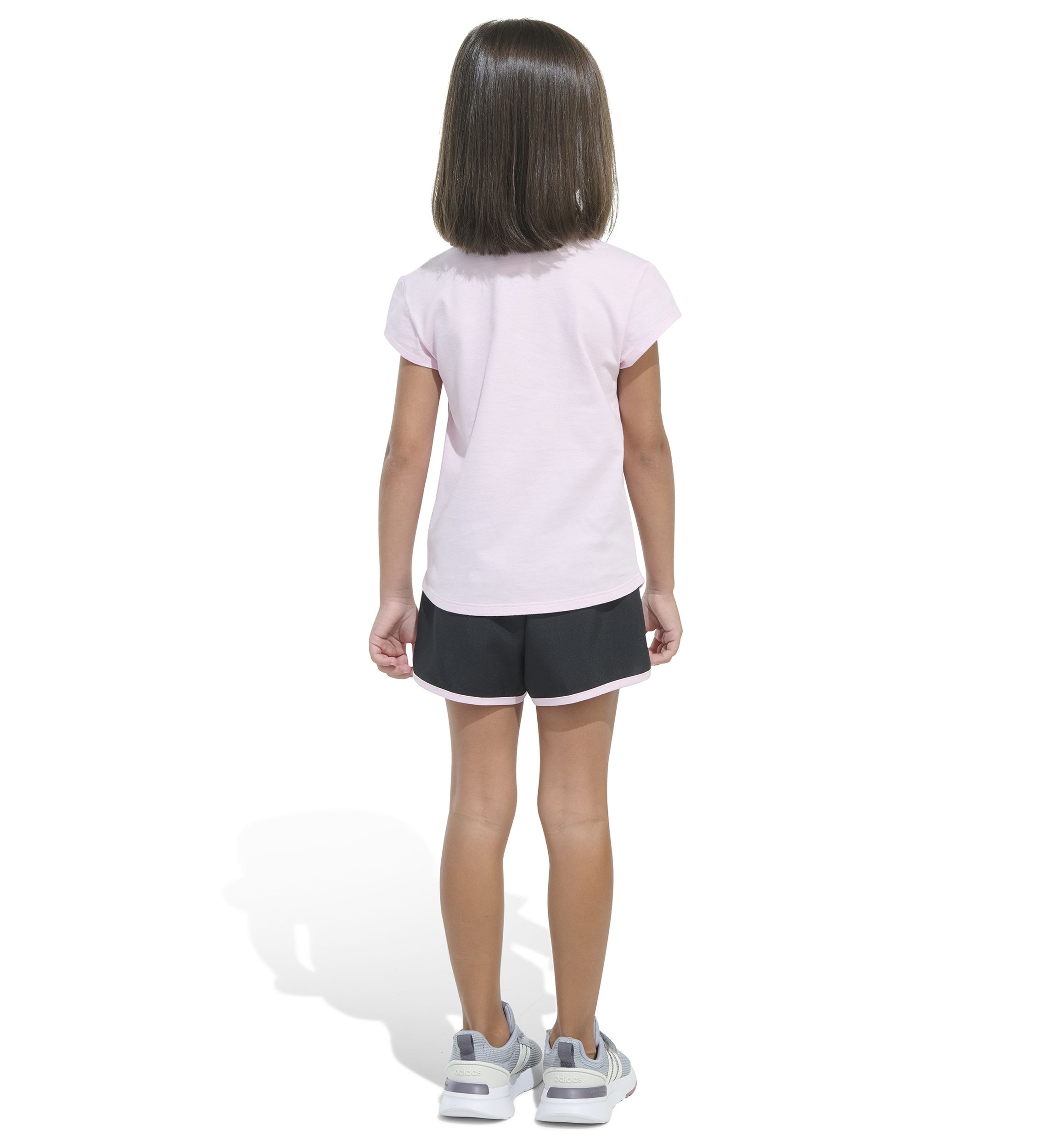 Girls 4-6x 2 Piece Cap Sleeve T-Shirt & Woven Shorts Set