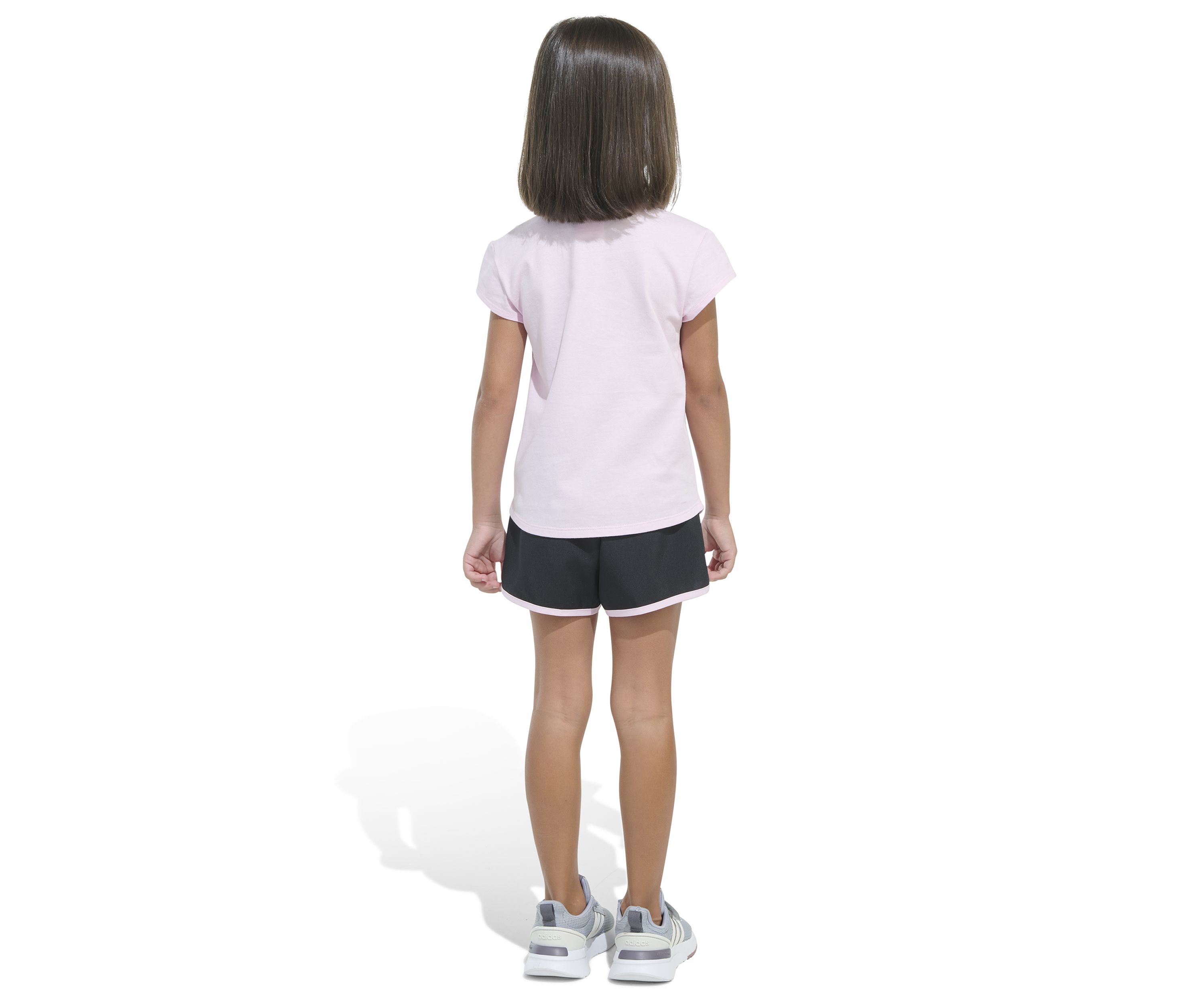 Girls 4-6x 2 Piece Cap Sleeve T-Shirt & Woven Shorts Set