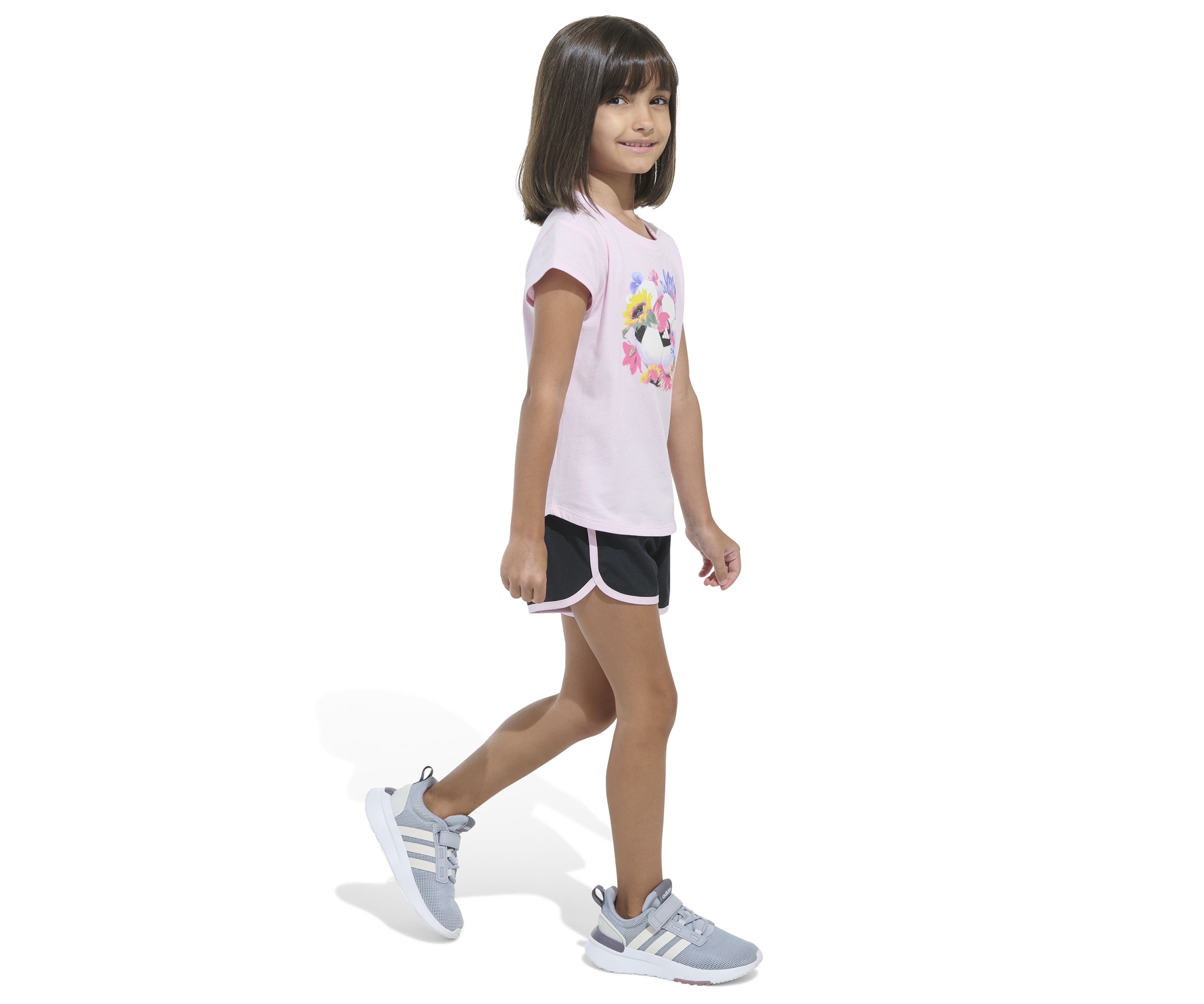 Girls 4-6x 2 Piece Cap Sleeve T-Shirt & Woven Shorts Set