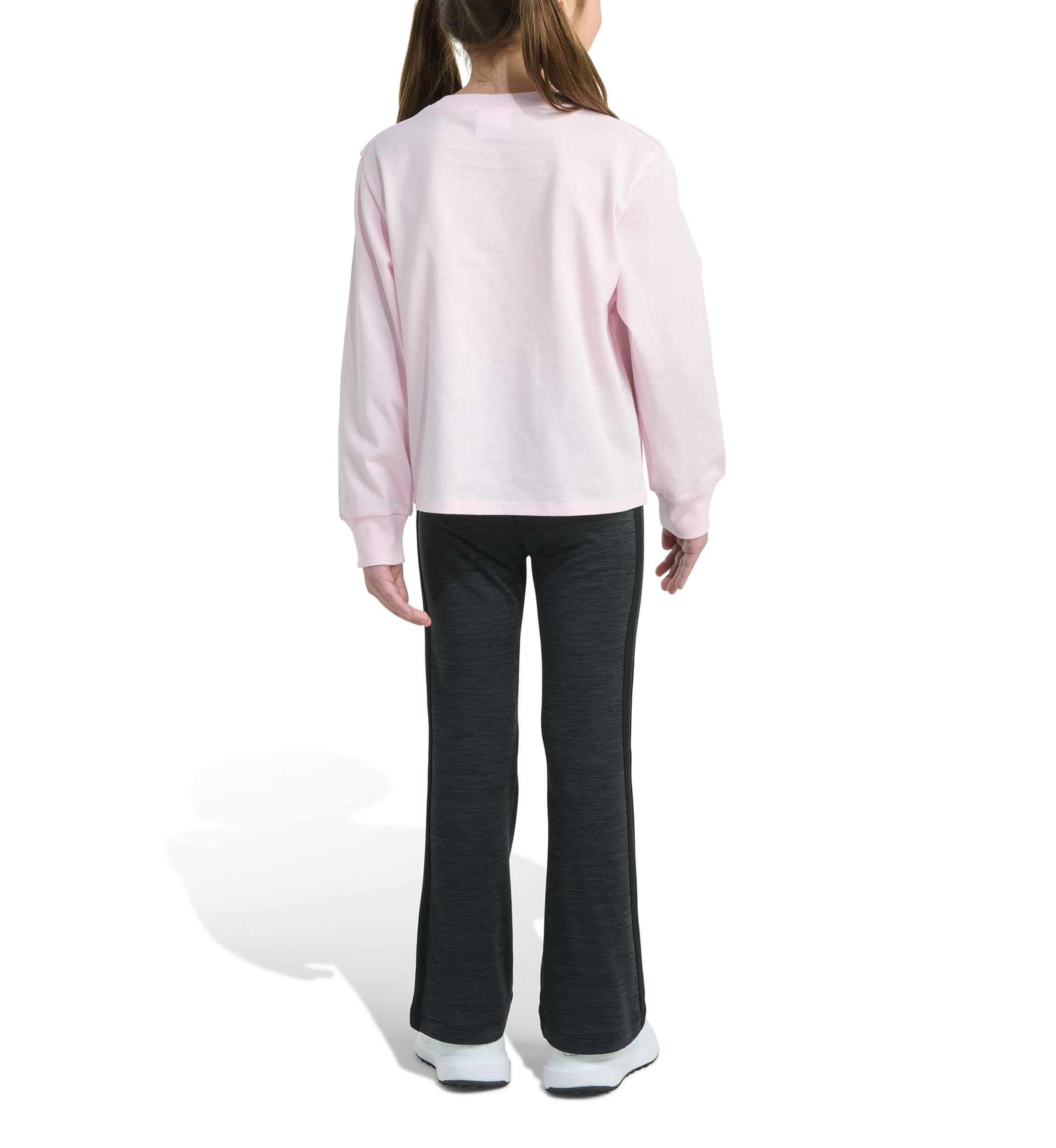 Girls 4-6x Two Piece Long Sleeve Graphic T-Shirt & Flare Pants Set