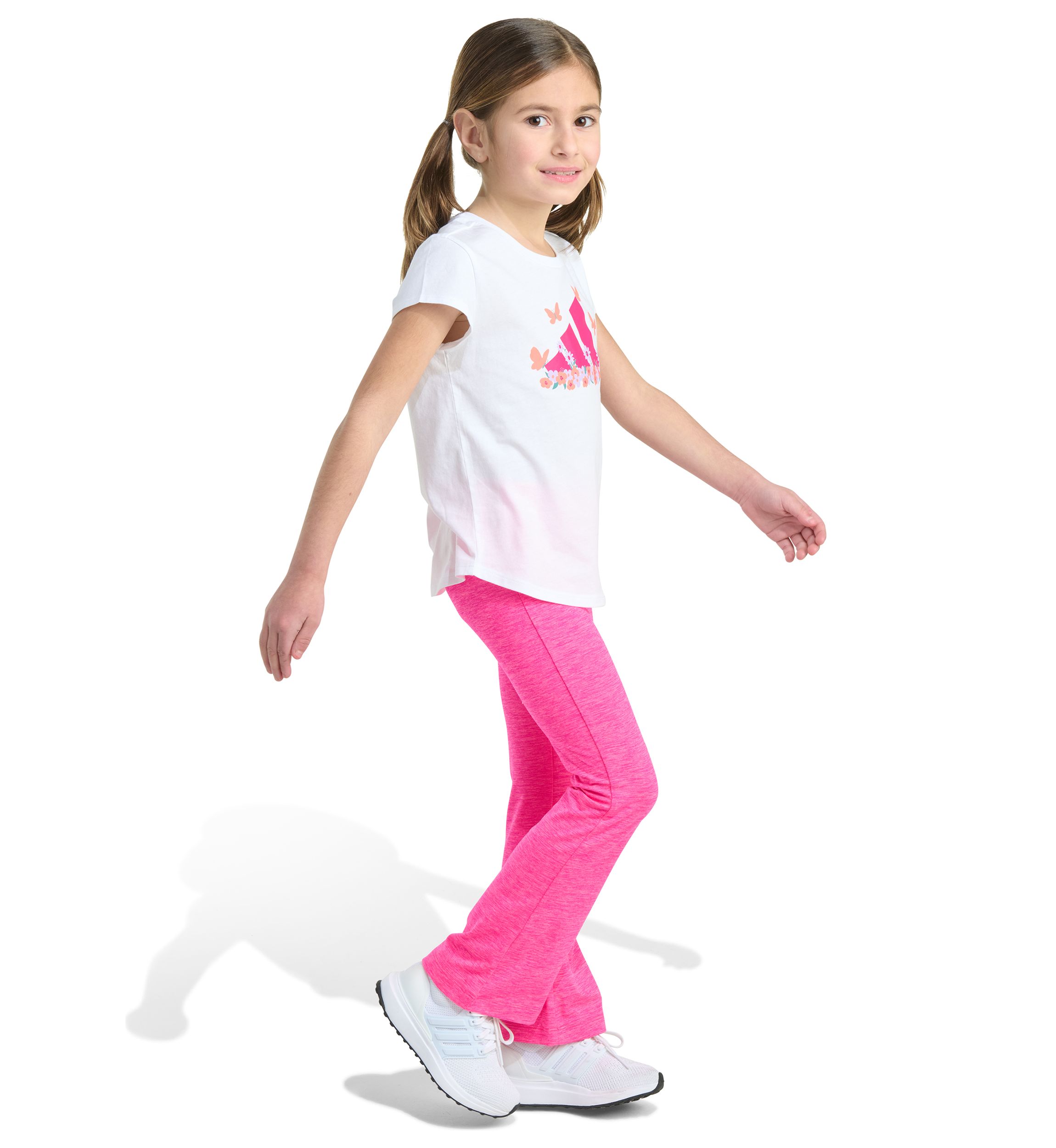 Girls 4-6x 2-Piece Short Sleeve T-Shirt and Flare Leg Pant Set