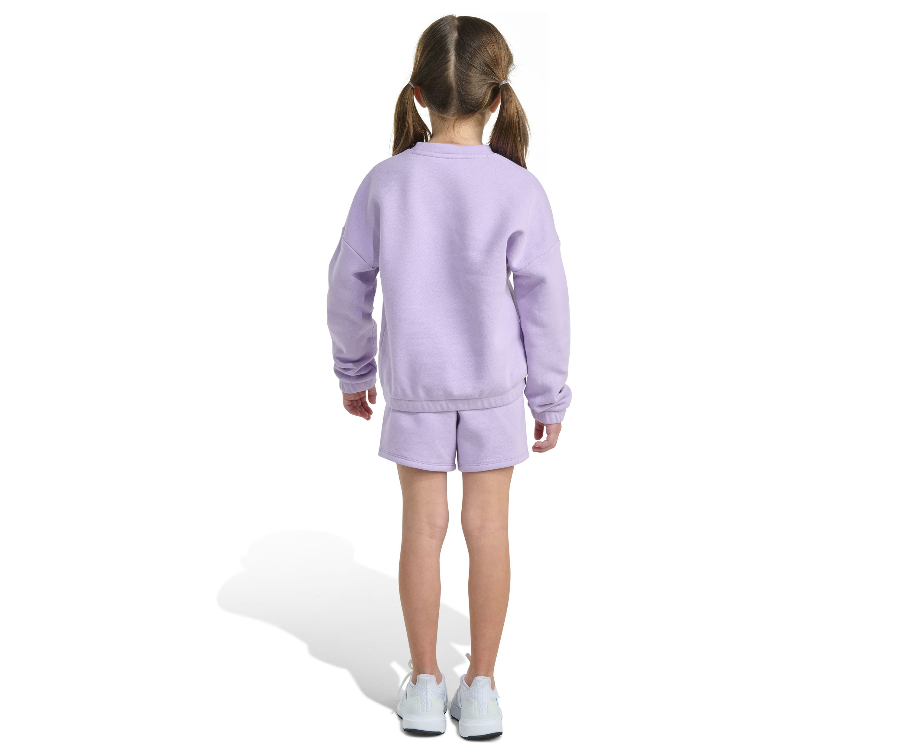 Girls 4-6x 2-Piece Long Sleeve Fleece Pullover & Elastic Waistband Short