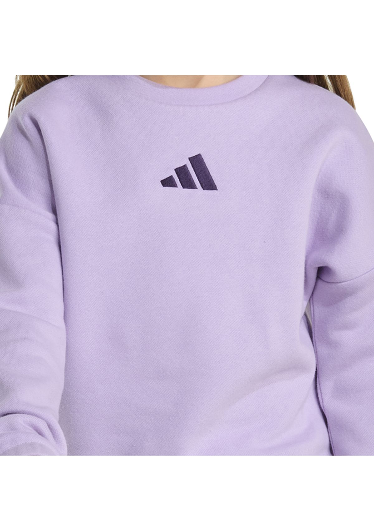 Girls 4-6x 2-Piece Long Sleeve Fleece Pullover & Elastic Waistband Short