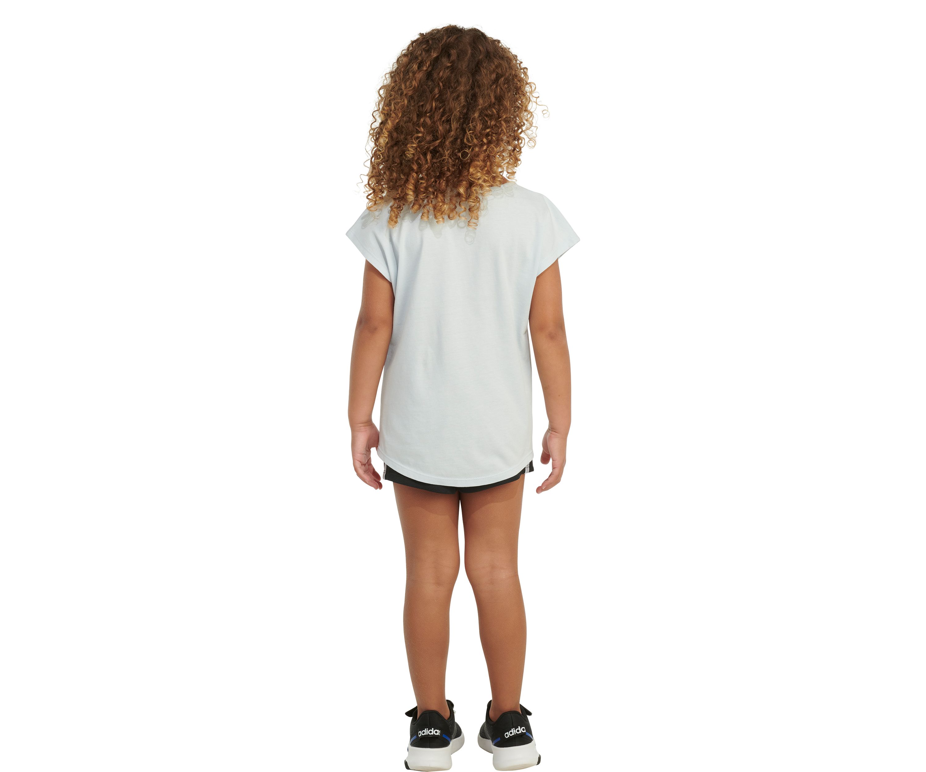 Girls 4-6x Block Letters Logo T-Shirt and Shorts Set