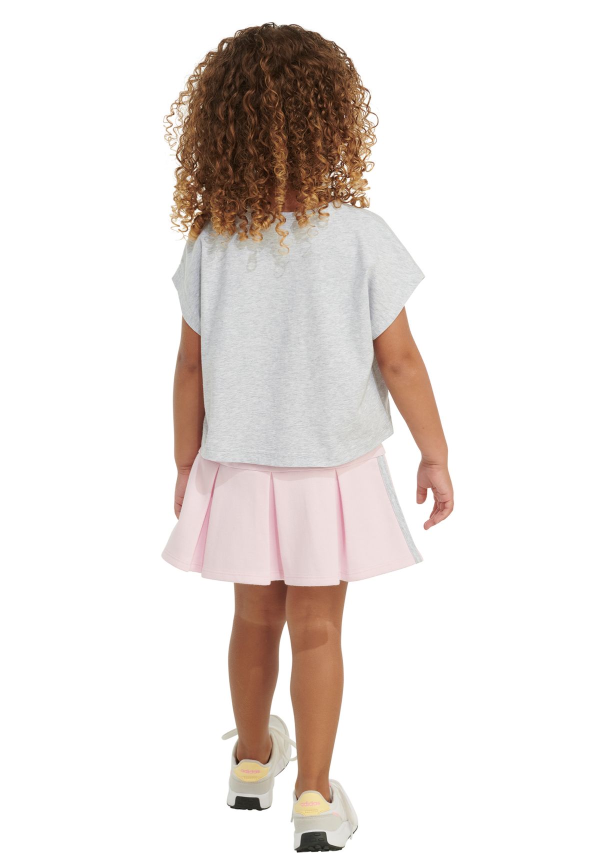 Girls 4-6x Short Sleeve Box Heather T-Shirt and Skort Set