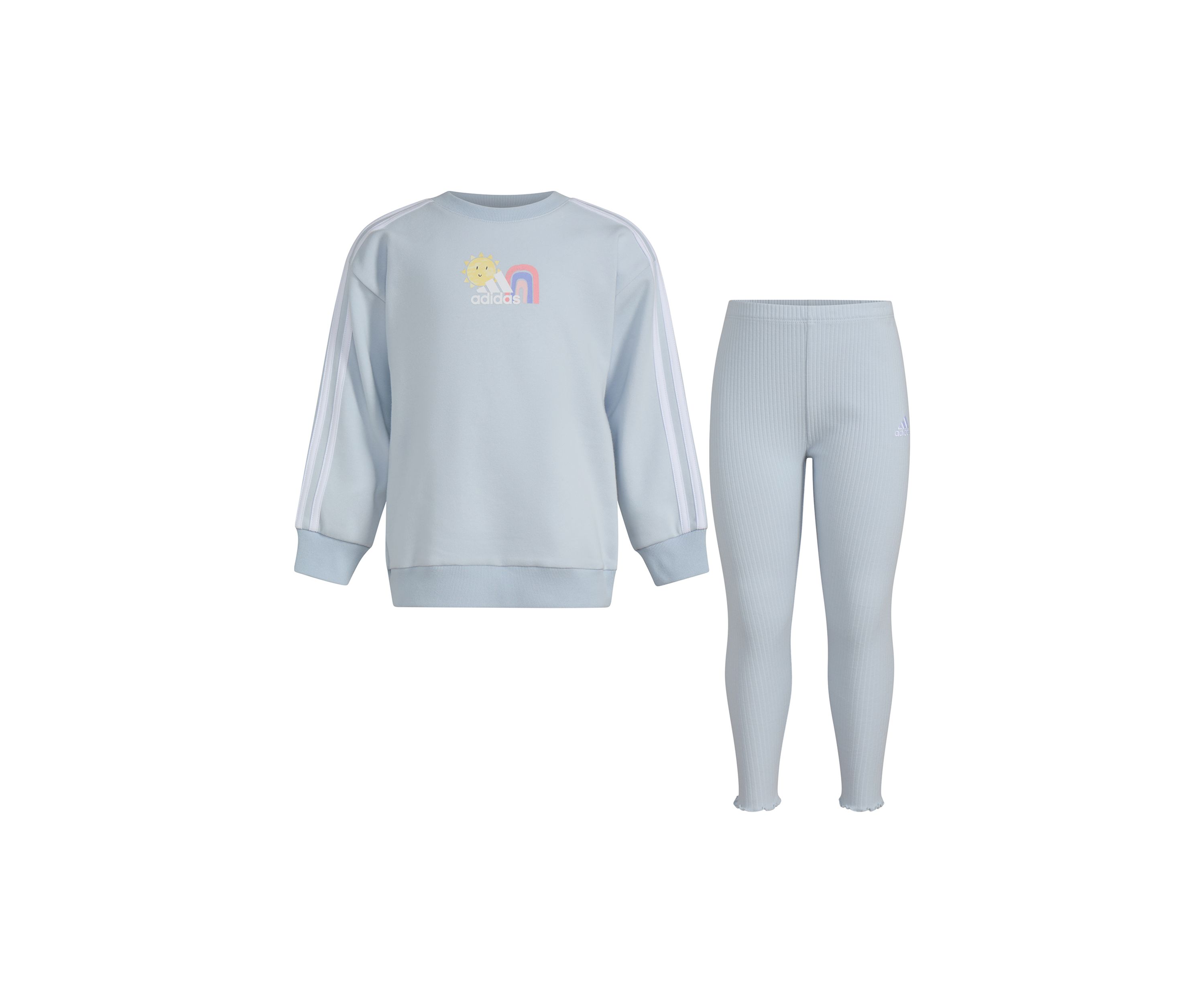 Girls 4-6x 2 Piece French Terry Crew Neck Pullover and Leggings Set