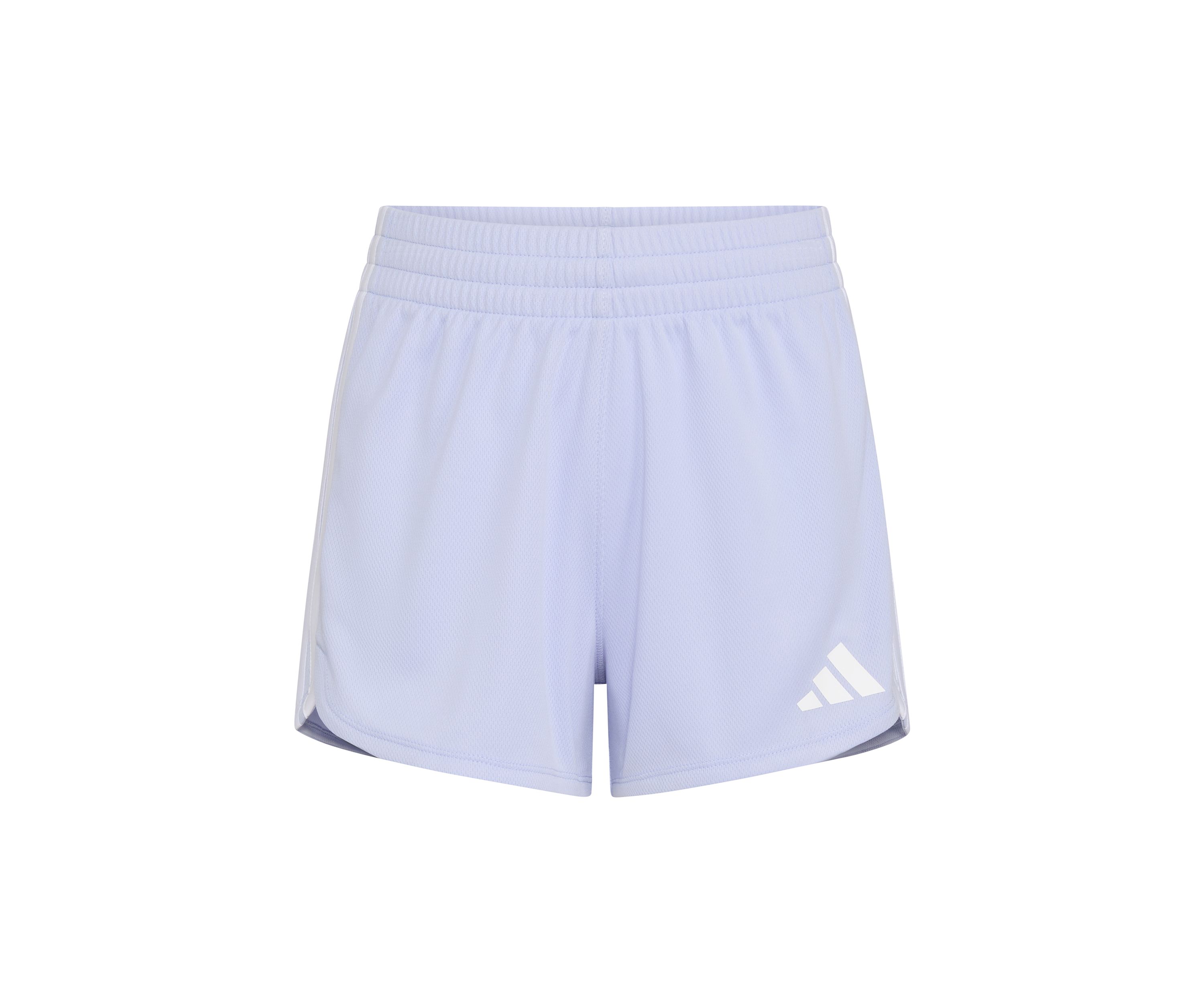Girls 7-16 Elastic Waistband 3-Stripe Pacer Mesh Shorts
