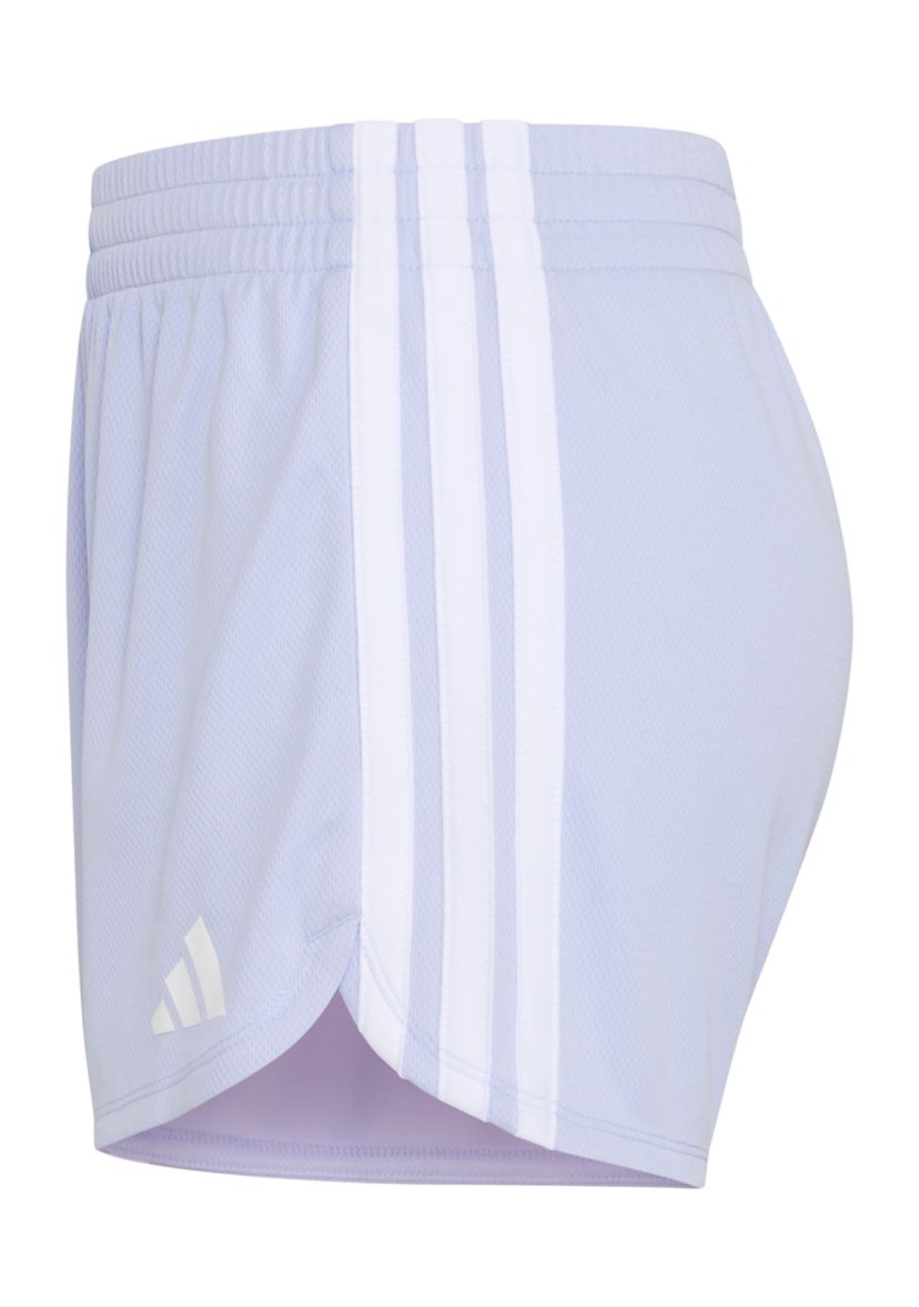Girls 7-16 Elastic Waistband 3-Stripe Pacer Mesh Shorts