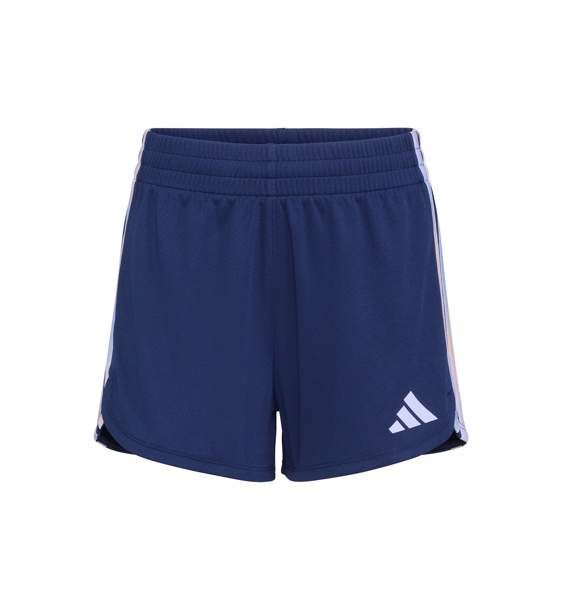 Girls 7-16 Elastic Waistband Gradient 3-Stripe Pacer Mesh Shorts