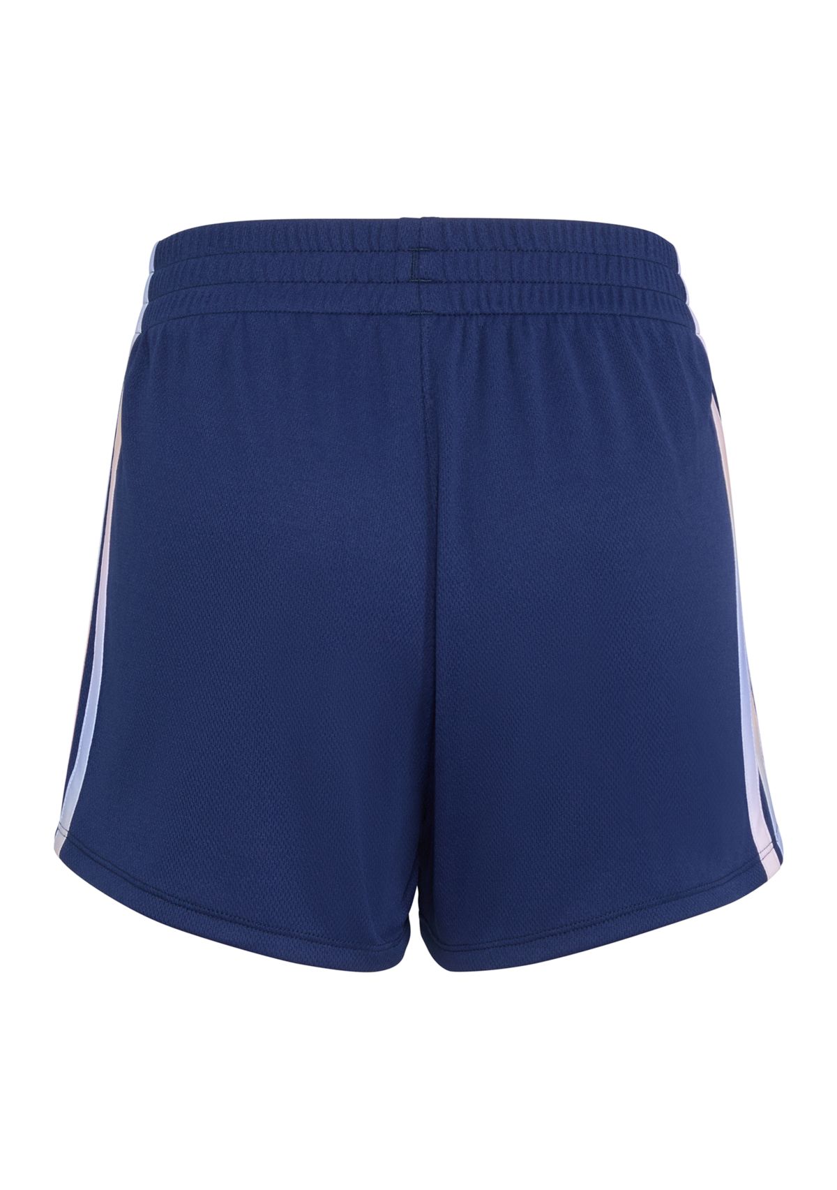 Girls 7-16 Elastic Waistband Gradient 3-Stripe Pacer Mesh Shorts