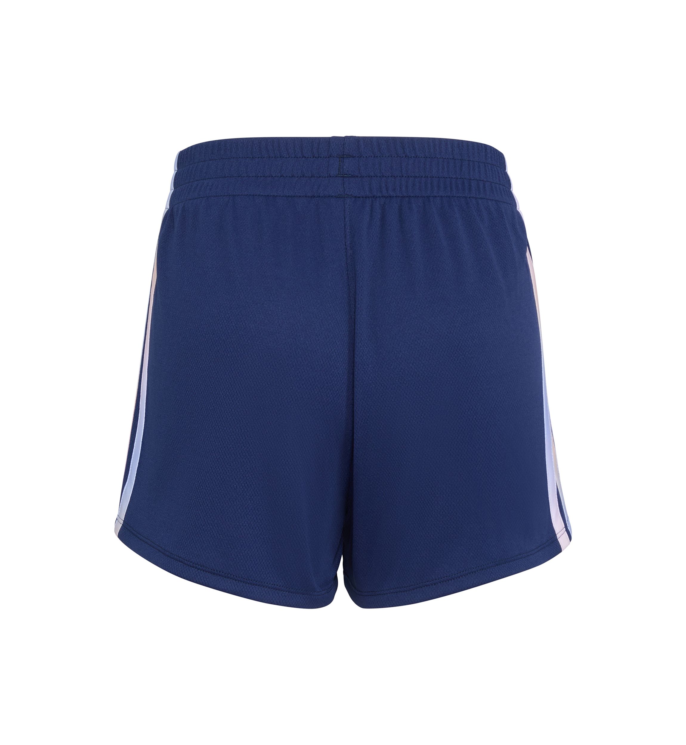 Girls 7-16 Elastic Waistband Gradient 3-Stripe Pacer Mesh Shorts
