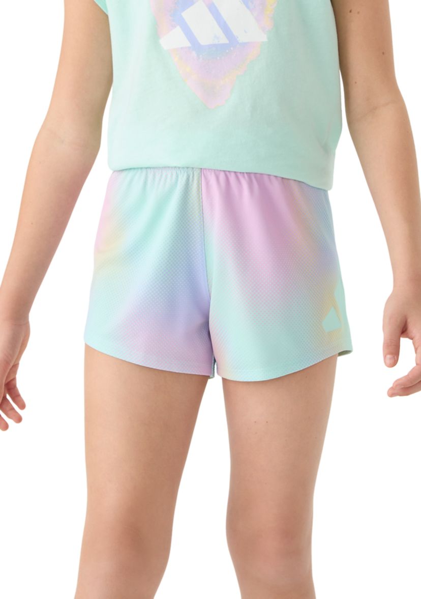 Girls 7-16 Elastic Waistband Printed No Side Seam Knit Shorts
