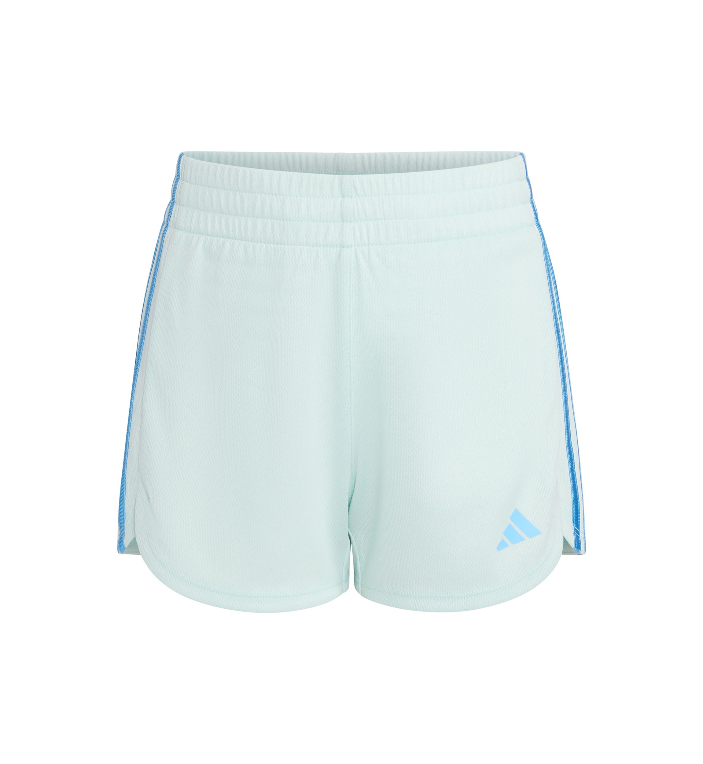 Girls 7-16 Elastic Waistband 3 Stripe Pacer Mesh Shorts