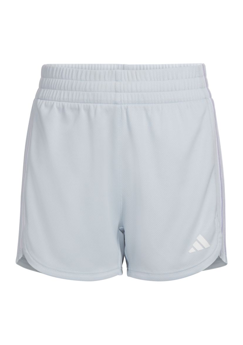 Girls 7-16 Elastic Waistband 3-Stripe Pacer Mesh Shorts