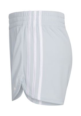 Girls 7-16 Elastic Waistband 3-Stripe Pacer Mesh Shorts