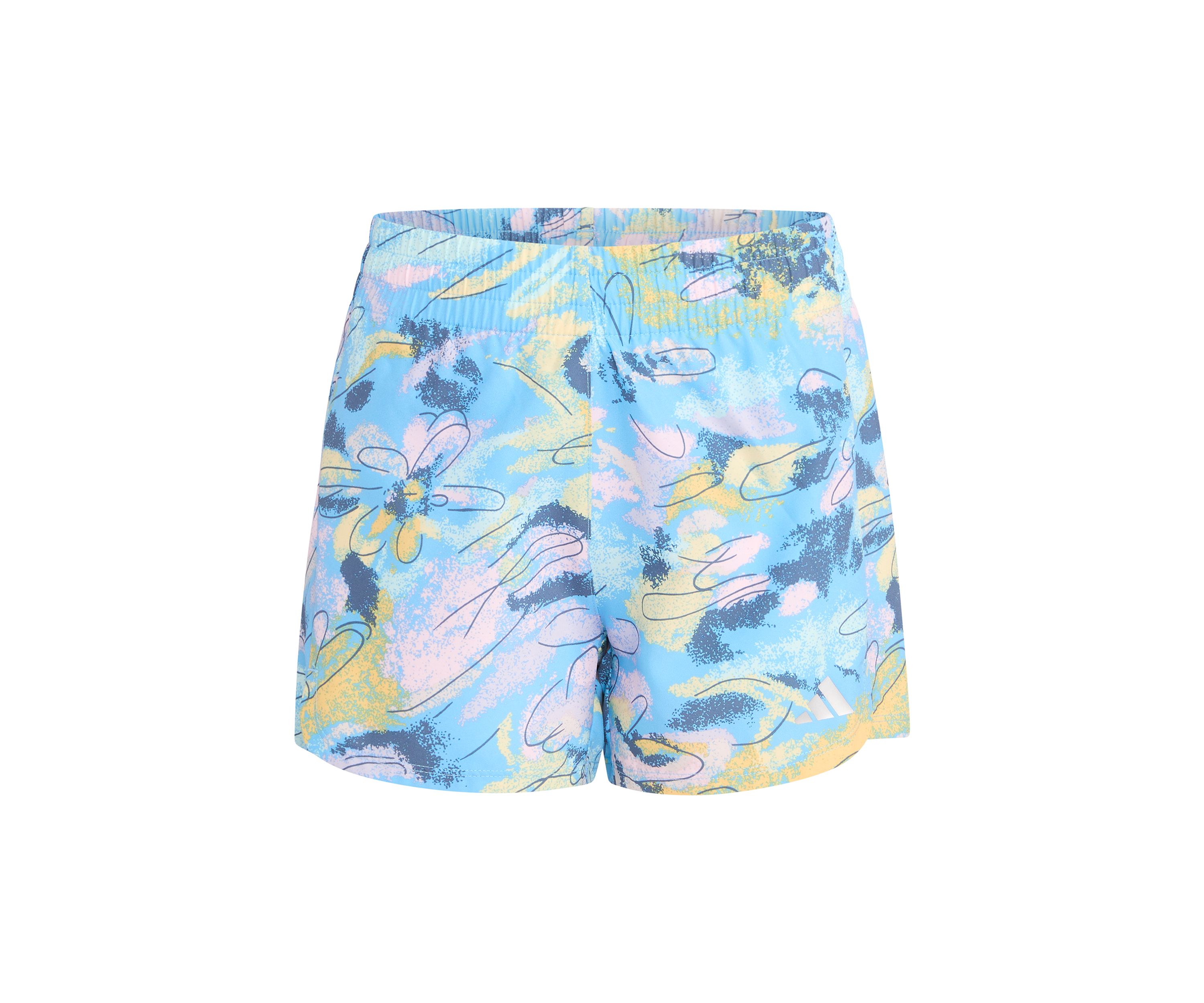 Girls 7-16 AEROREADY® Elastic Waistband Printed Woven Pacer Shorts