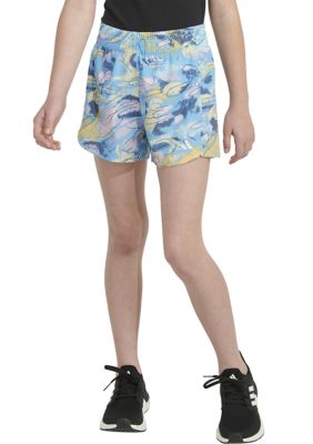 Girls 7-16 AEROREADY® Elastic Waistband Printed Woven Pacer Shorts
