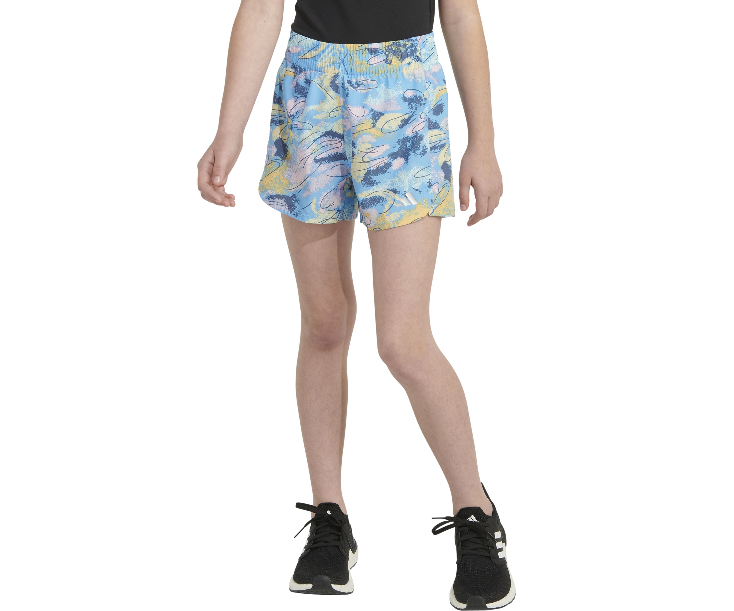 Girls 7-16 AEROREADY® Elastic Waistband Printed Woven Pacer Shorts