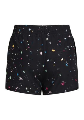 Girls 7-16 Elastic Waistband Printed Retro Woven Shorts