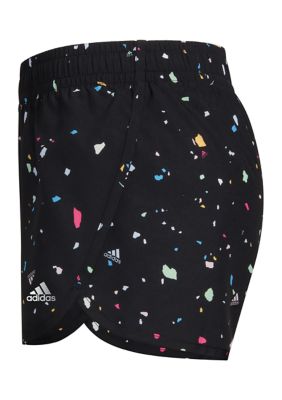 Girls 7-16 Elastic Waistband Printed Retro Woven Shorts