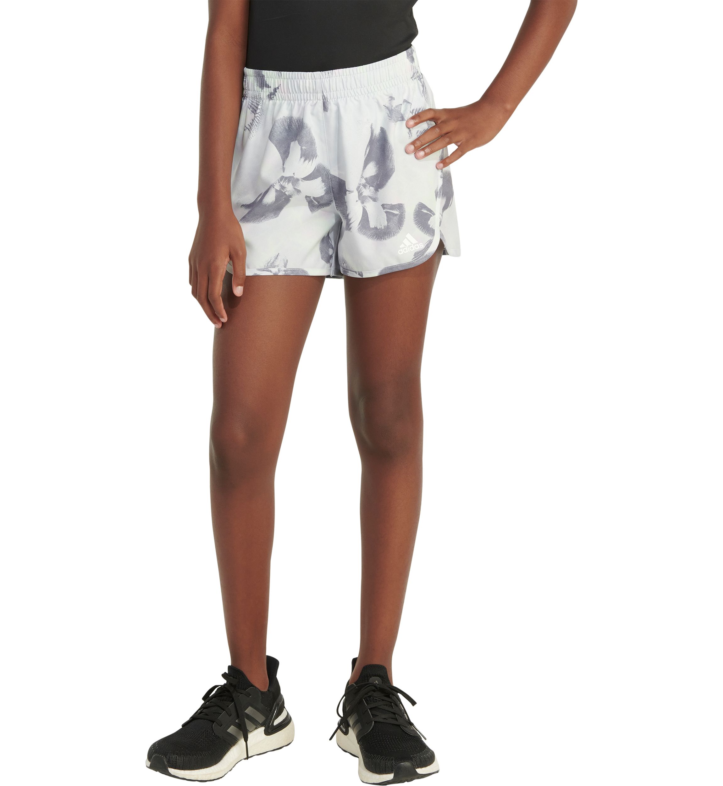 Girls 7-16 Elastic Waistband Printed Retro Woven Shorts
