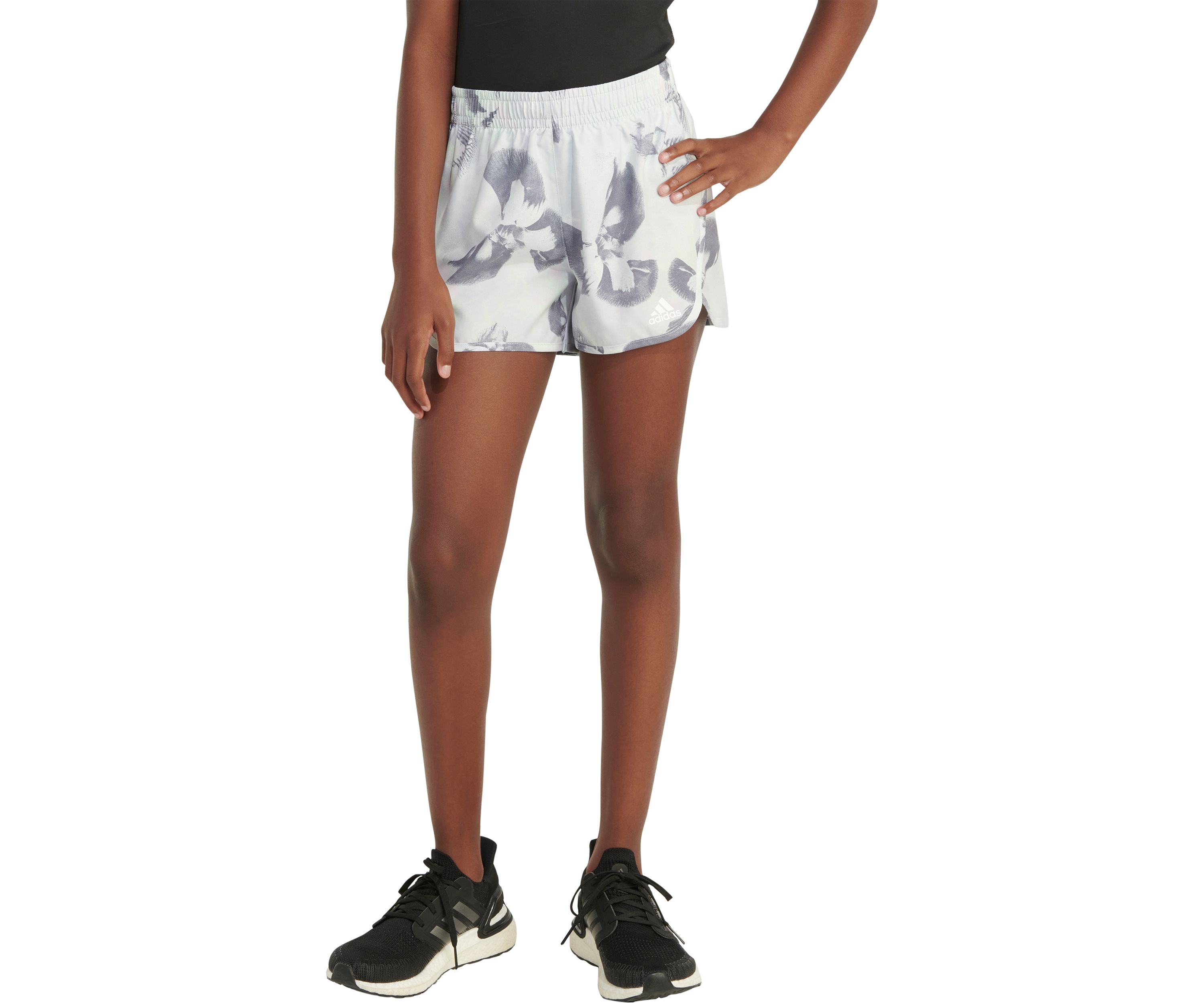 Girls 7-16 Elastic Waistband Printed Retro Woven Shorts