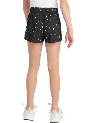 Girls 7-16 Elastic Waistband Printed Retro Woven Shorts