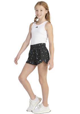 Girls 7-16 Elastic Waistband Printed Retro Woven Shorts