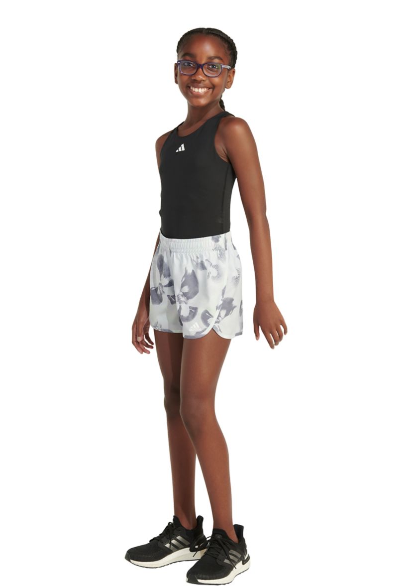 Girls 7-16 Elastic Waistband Printed Retro Woven Shorts