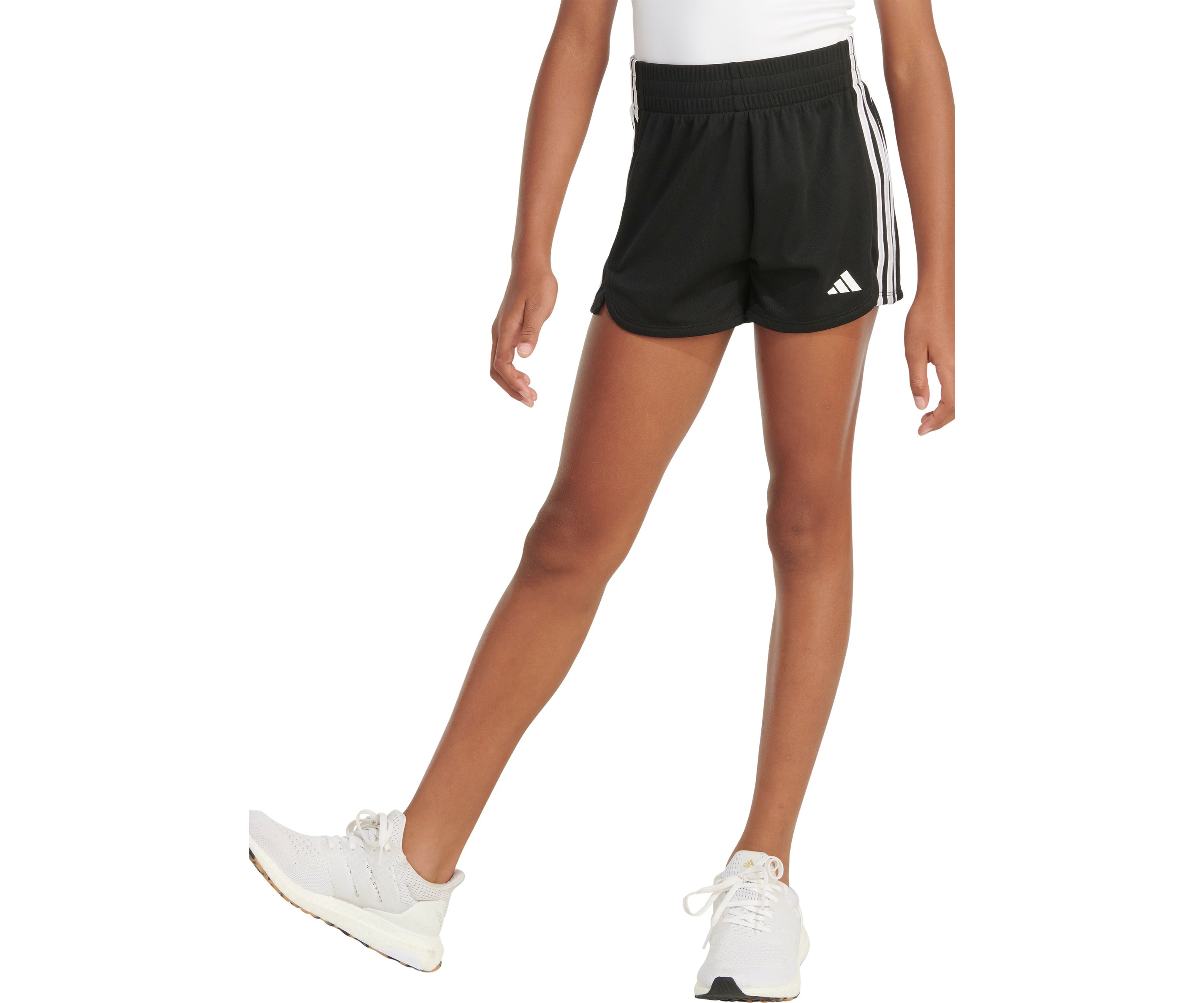 Girls 7-16 3 Stripe Pacer Mesh Shorts