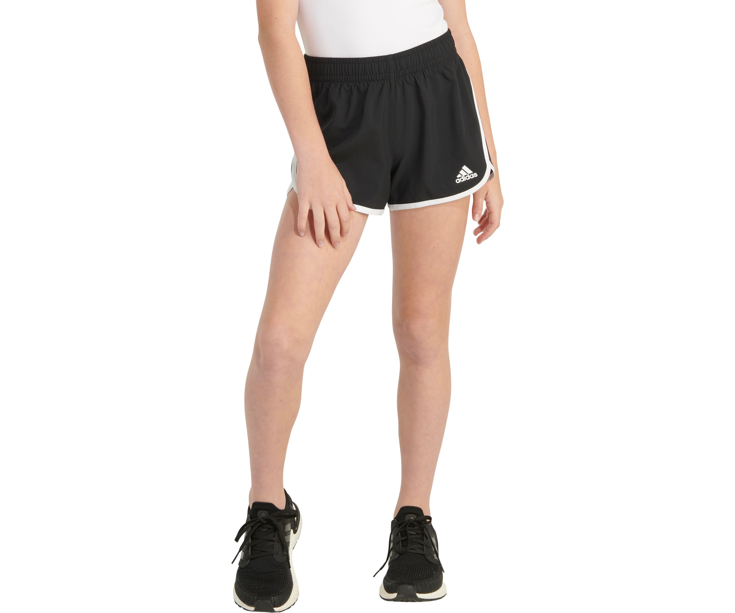 Girls 7-16 AEROREADY® Elastic Waistband Printed Woven Pacer Shorts
