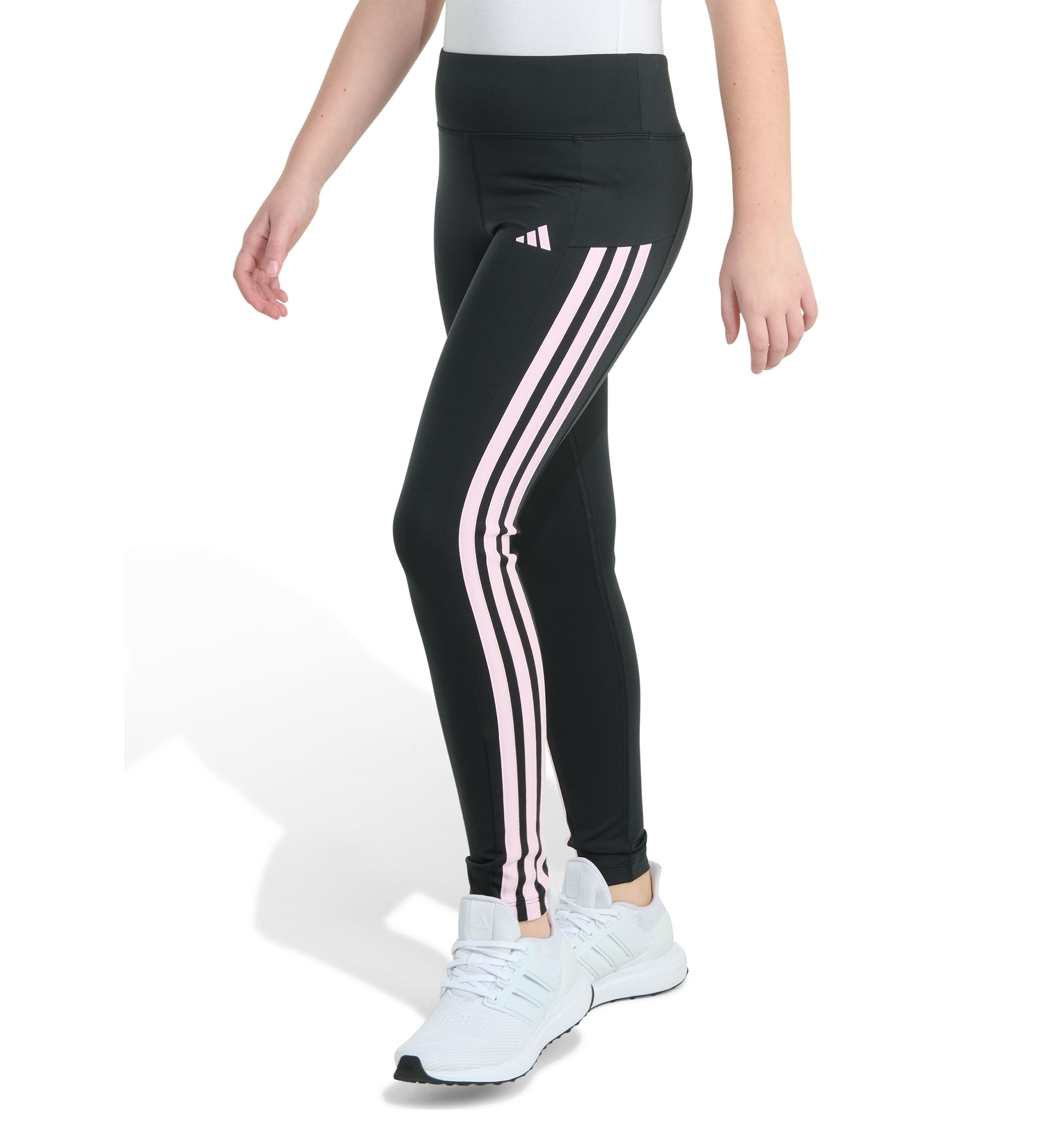 Girls 7-16 Detached Waistband Cell Phone Pocket 3-Stripe Leggings