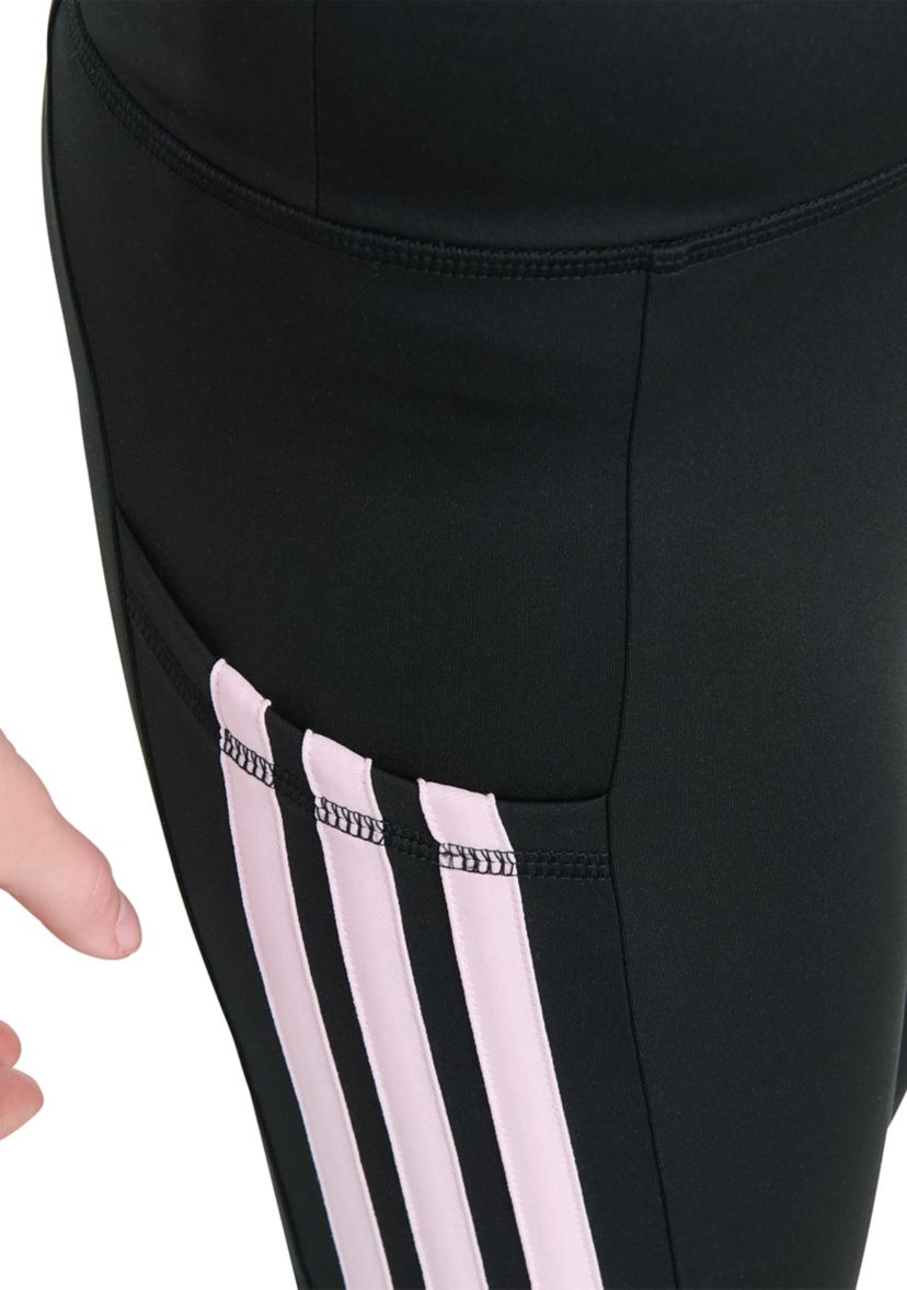 Girls 7-16 Detached Waistband Cell Phone Pocket 3-Stripe Leggings