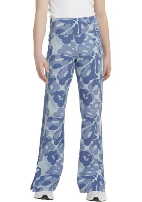 Girls 7-16 3-Stripe Printed Flare Leg Pants