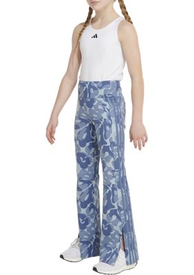 Girls 7-16 3-Stripe Printed Flare Leg Pants