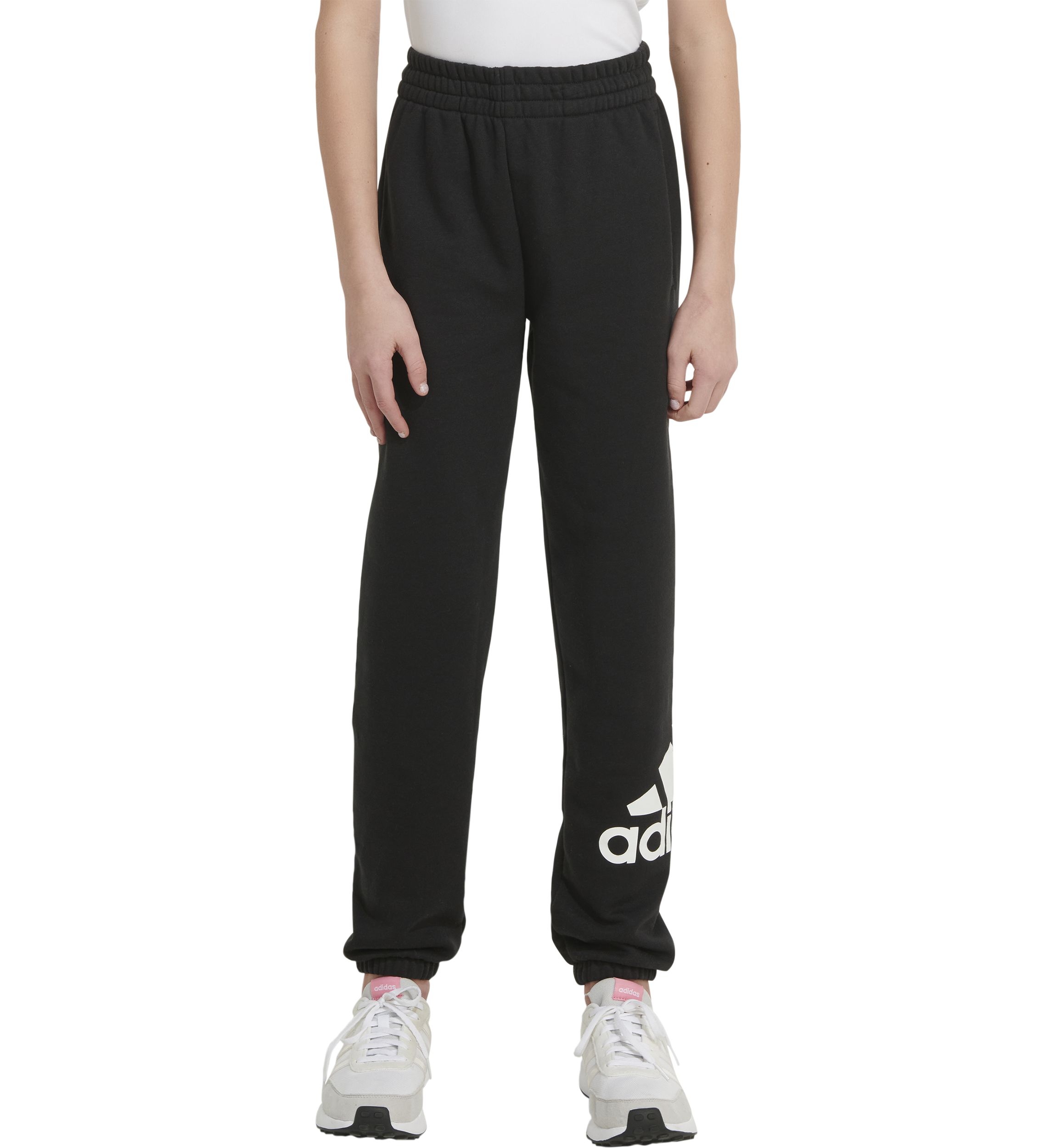 Girls 7-16 Elastic Waistband Essential Sportswear Logo Fleece Joggers