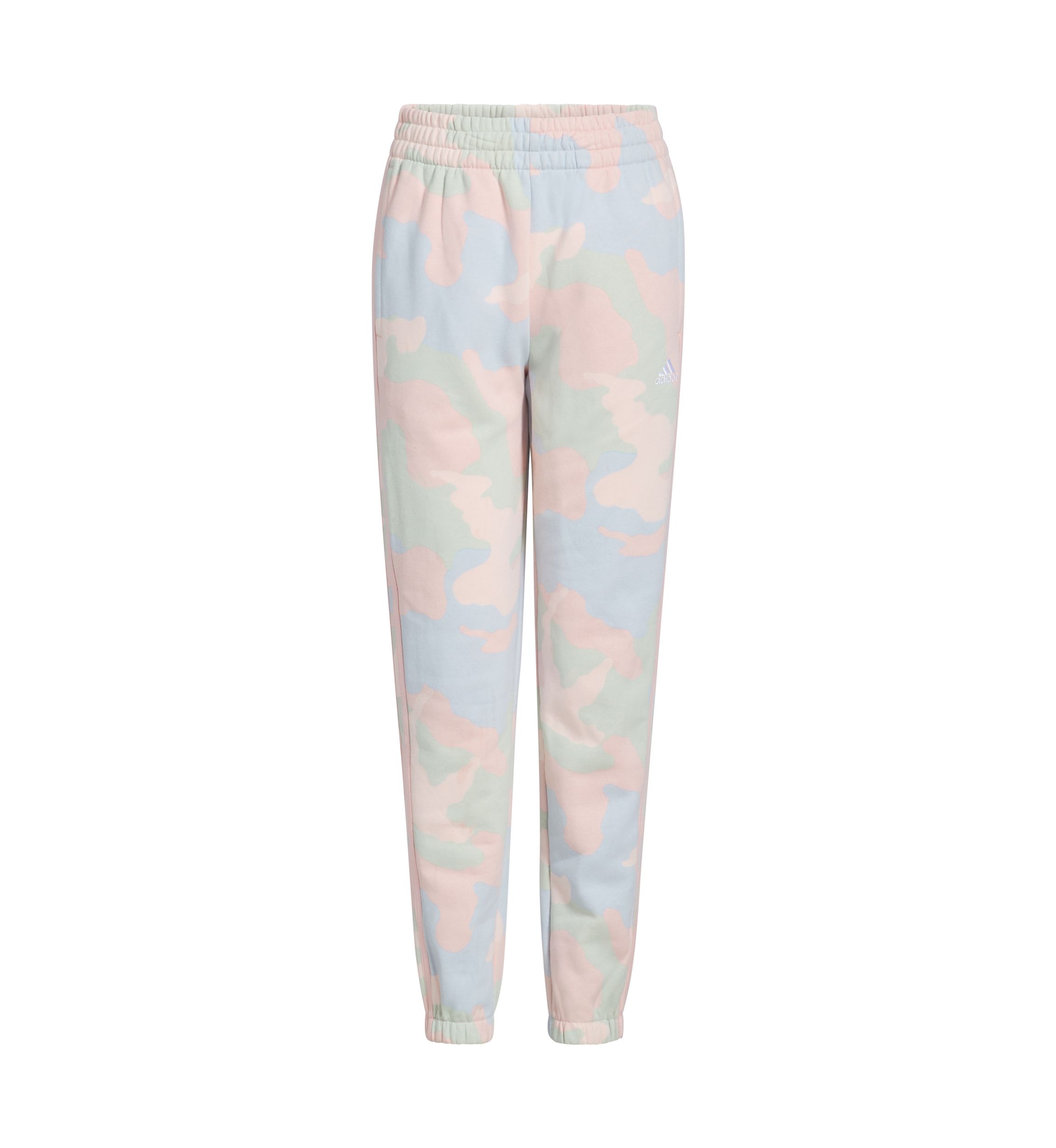 Girls 7-16 Elastic Waistband 3 Stripe Printed Fleece Jogger Pants