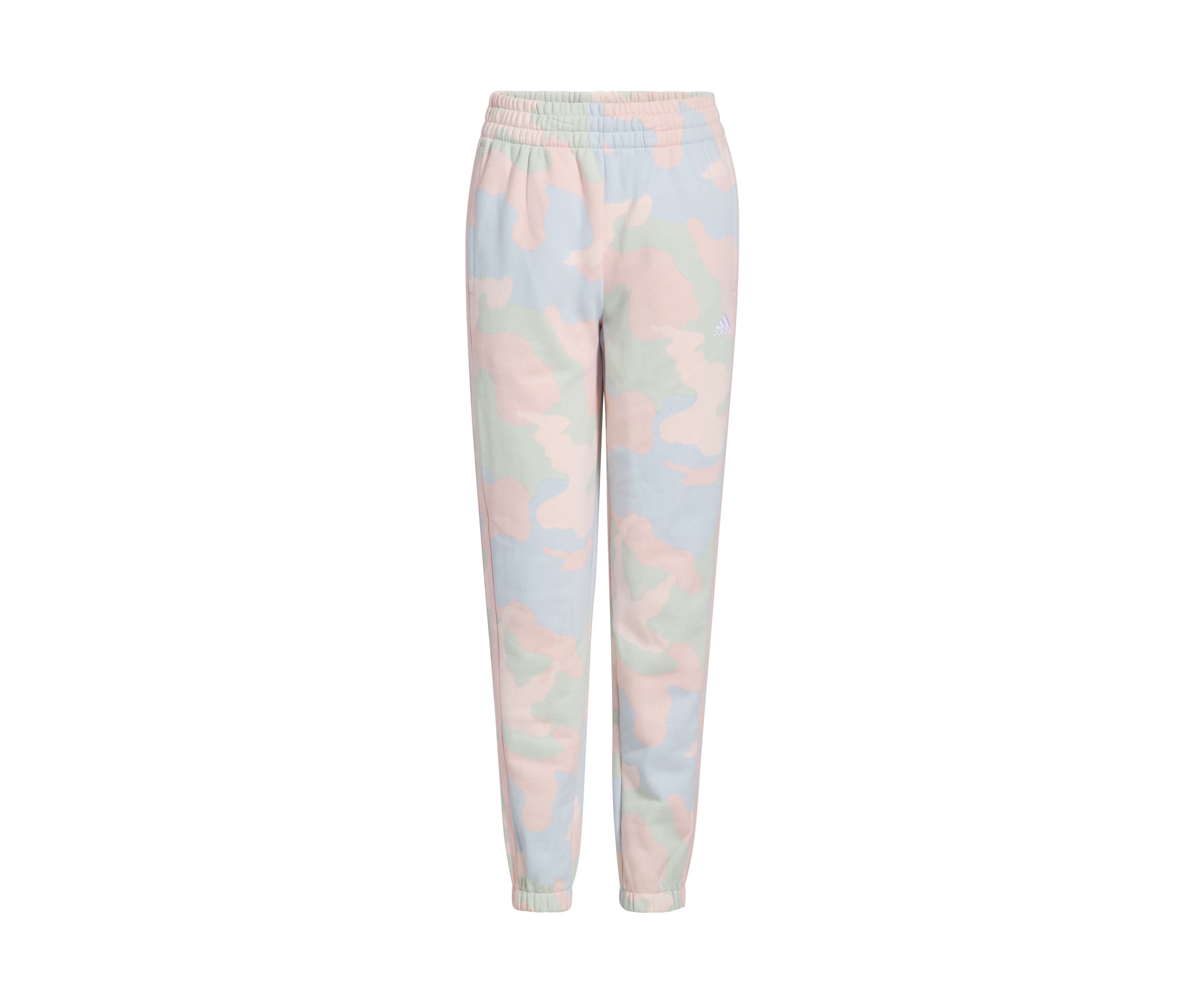 Girls 7-16 Elastic Waistband 3 Stripe Printed Fleece Jogger Pants