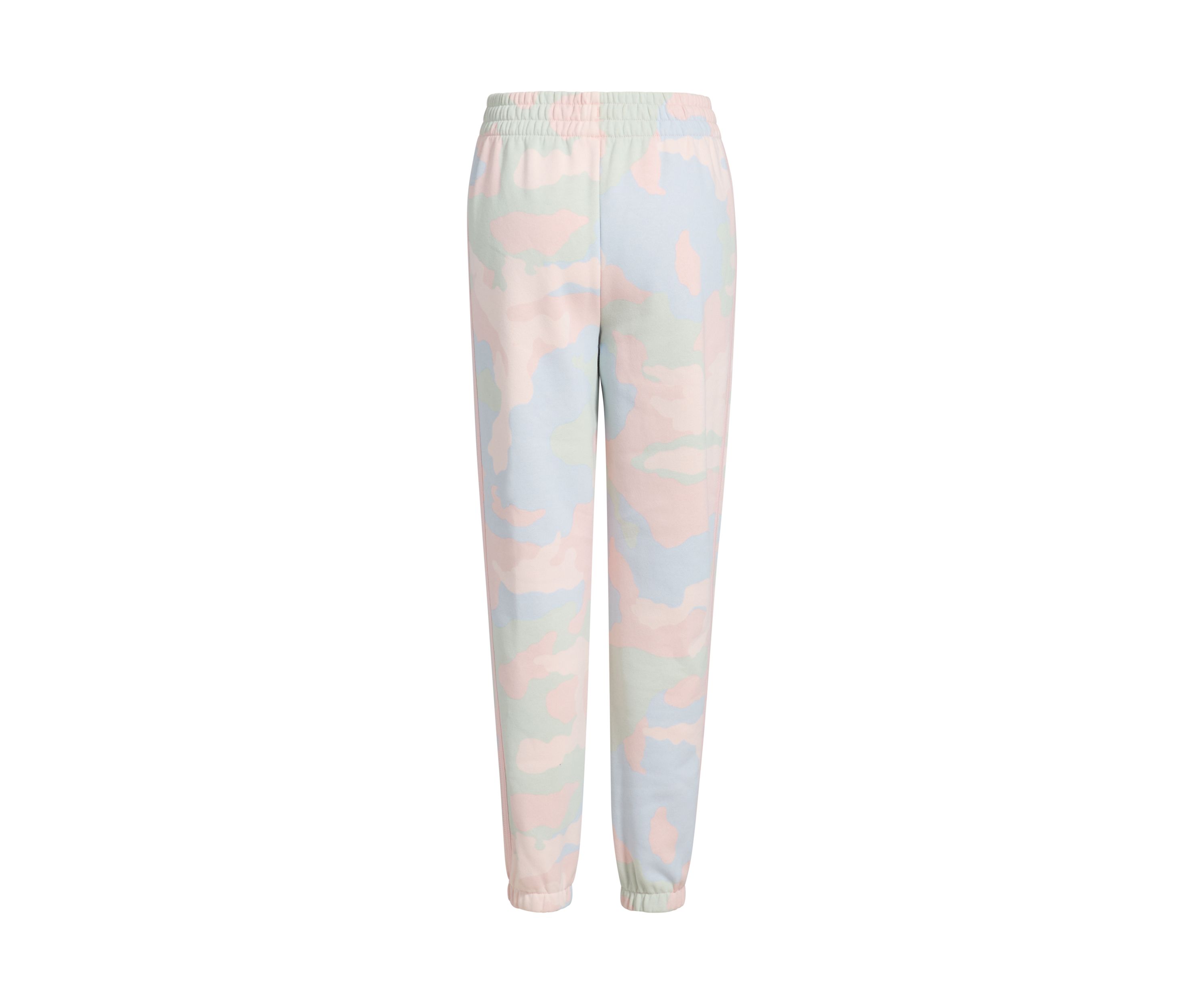 Girls 7-16 Elastic Waistband 3 Stripe Printed Fleece Jogger Pants