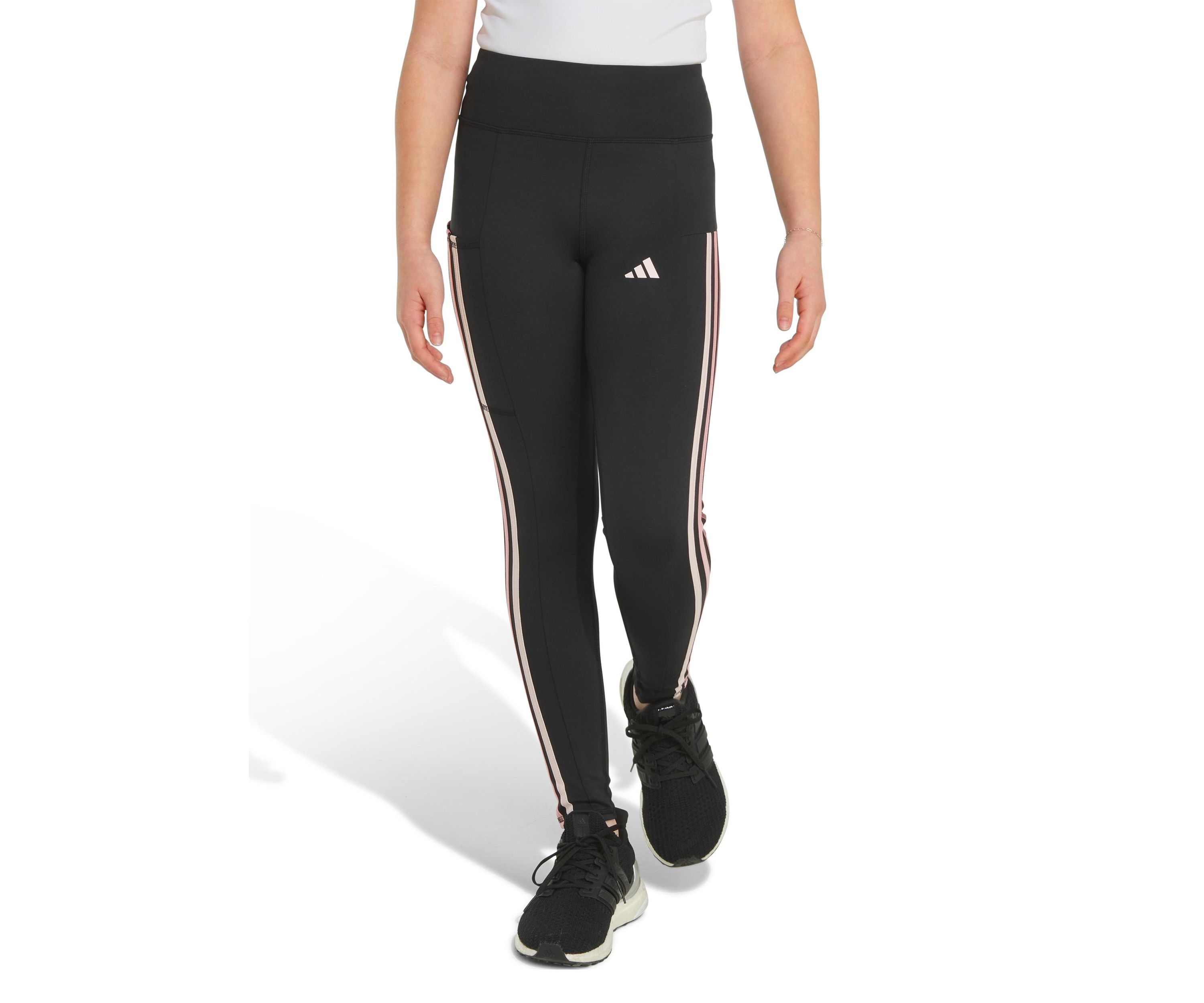Girls 7-16 AEROREADY® Three Stripe Cellphone Pocket Leggings