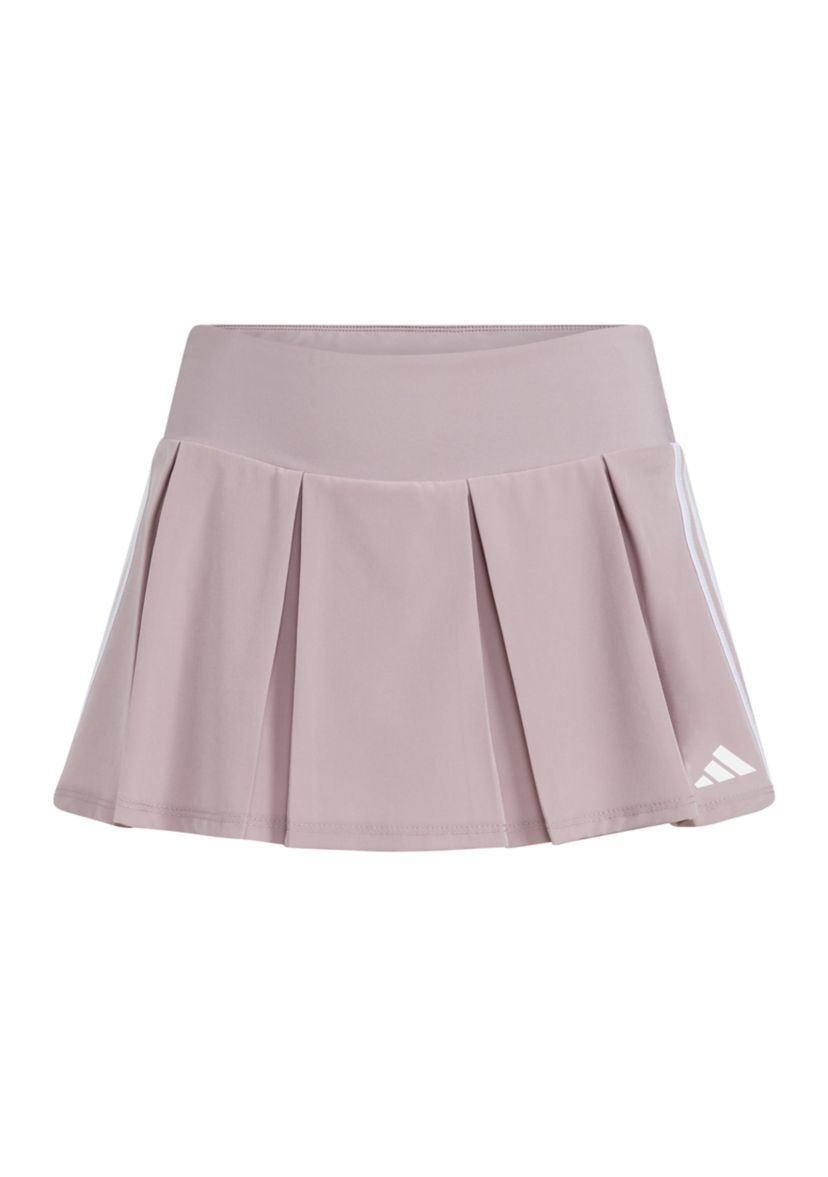 Girls 4-6x Detached Waistband 3 Stripes Pleated Stretch Woven Skort