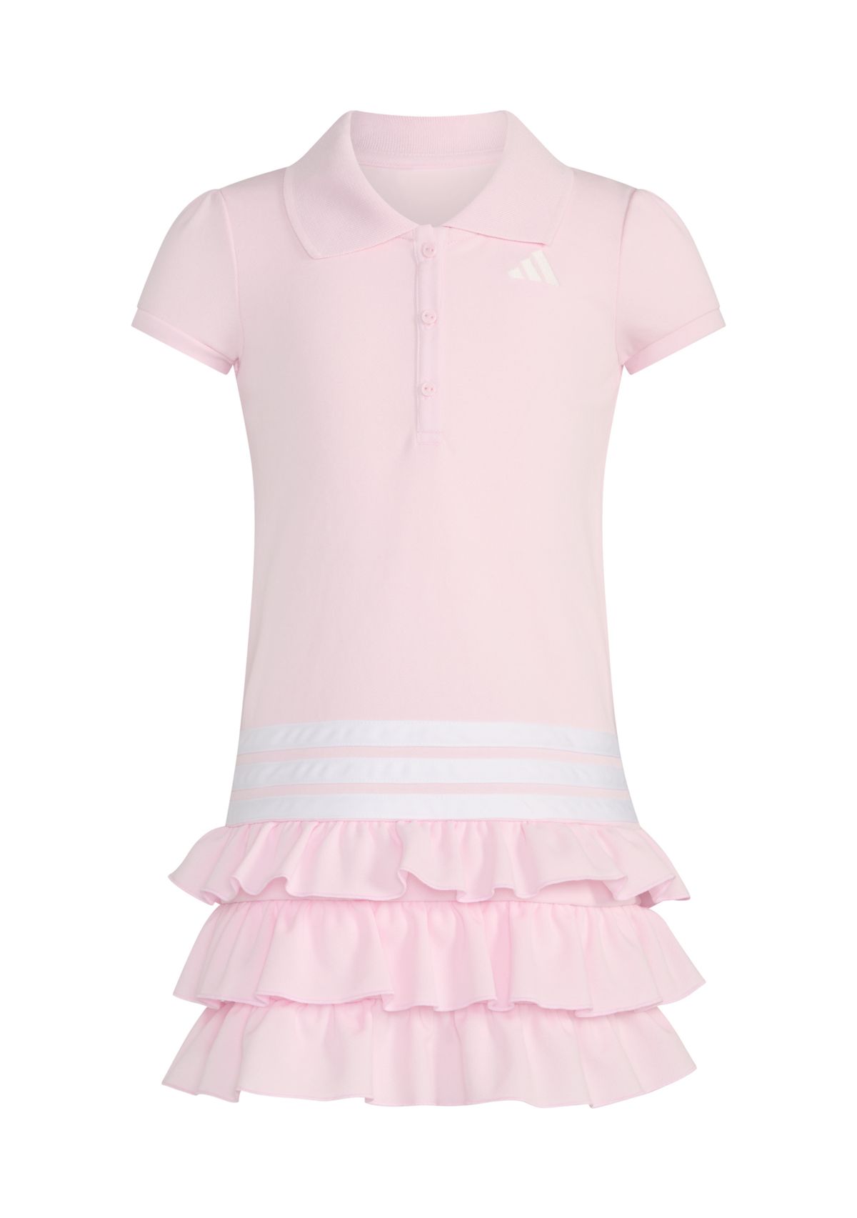 Girls 4-6x Short Sleeve Ruffle Polo Dress