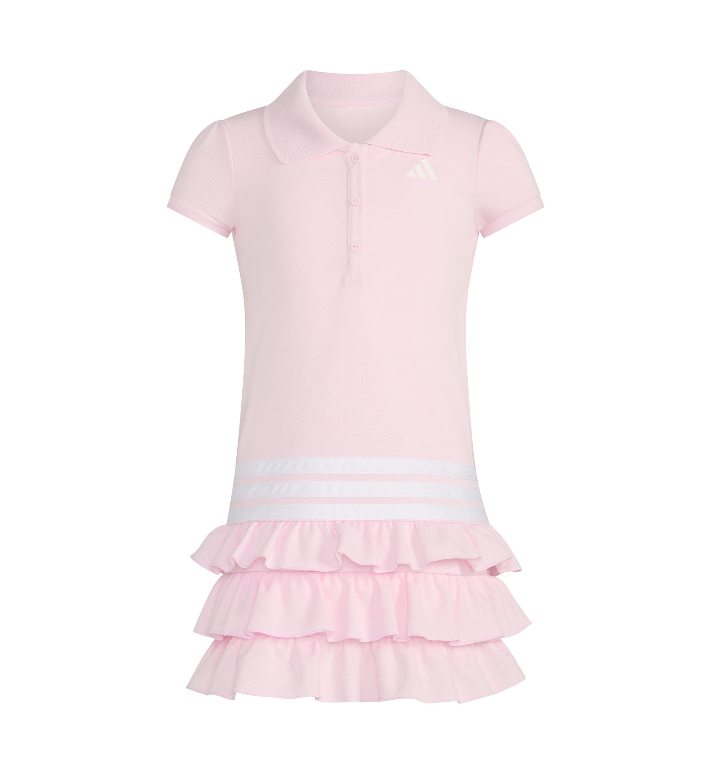 Girls 4-6x Short Sleeve Ruffle Polo Dress
